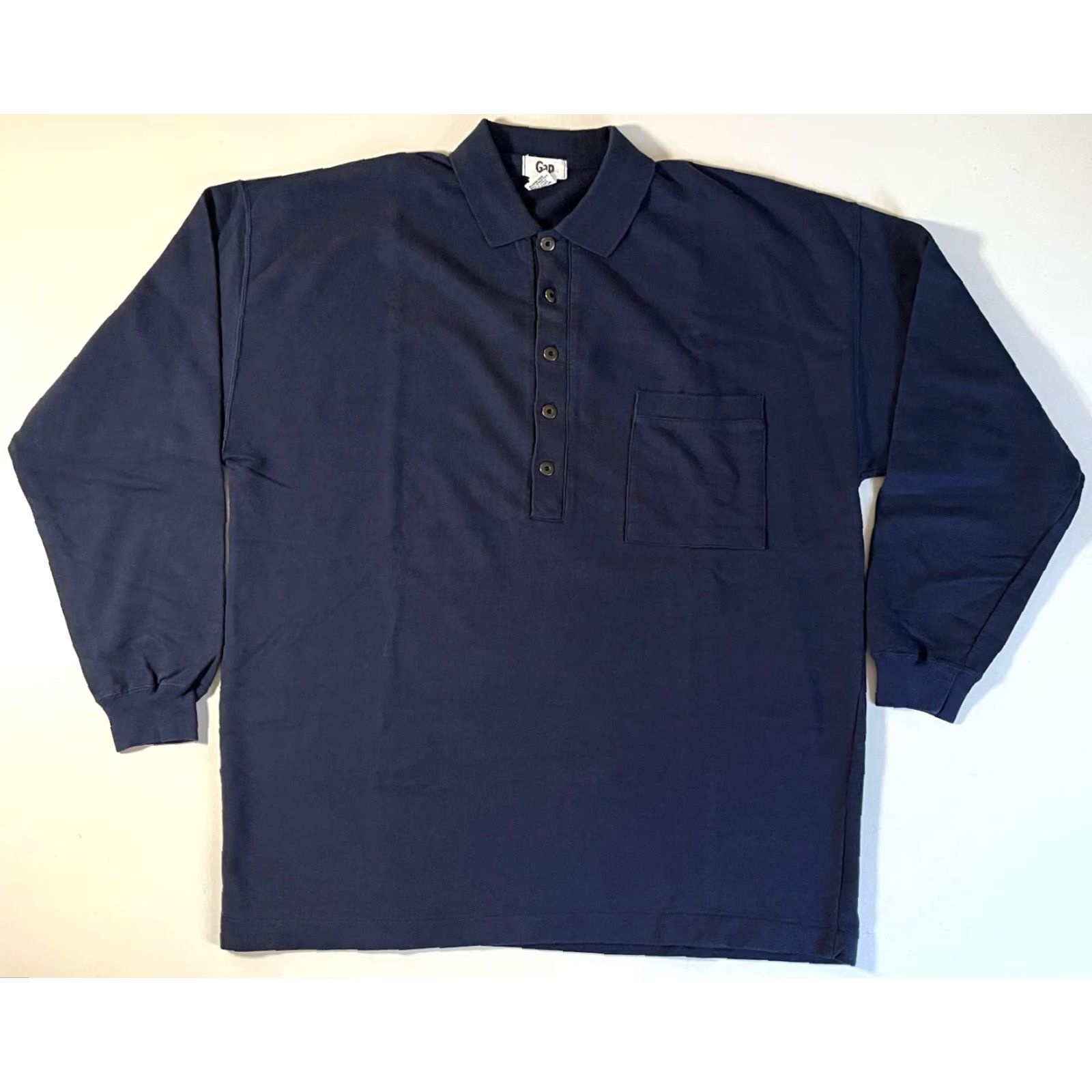 Gap VINTAGE Gap Men's Long Sleeve Polo Shirt Navy M Relaxed Fit Polo Shirt Mens Navy Gap Vintage Size M Regular Fit All Seasons Cotton Casual Shirt Size US M / EU 48-50 / 2 - 4 Thumbnail