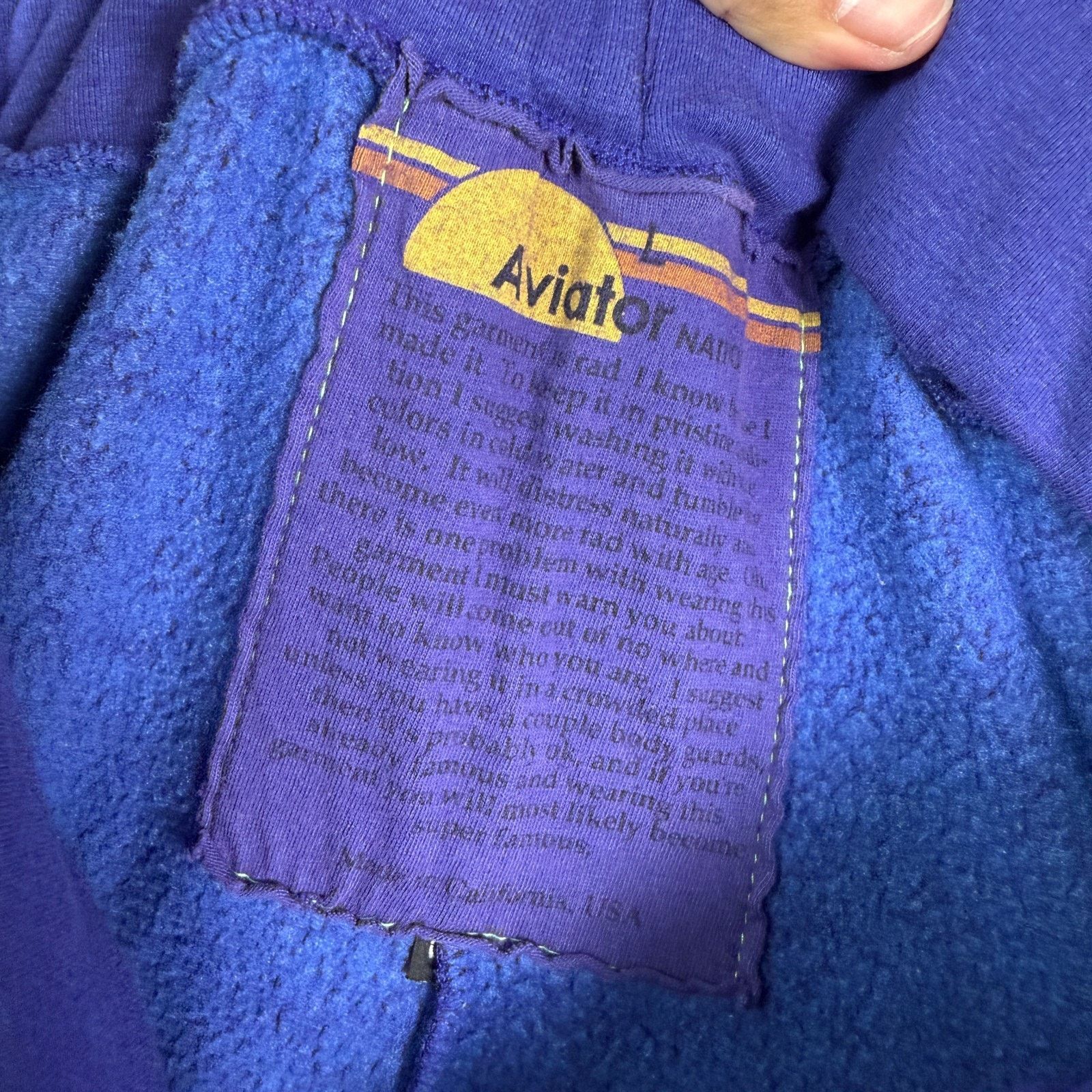 Aviator Nation Glider Sweatpants Large Purple Joggers Glider Colorblock Size 30" / US 8 / IT 44 - 2 Thumbnail