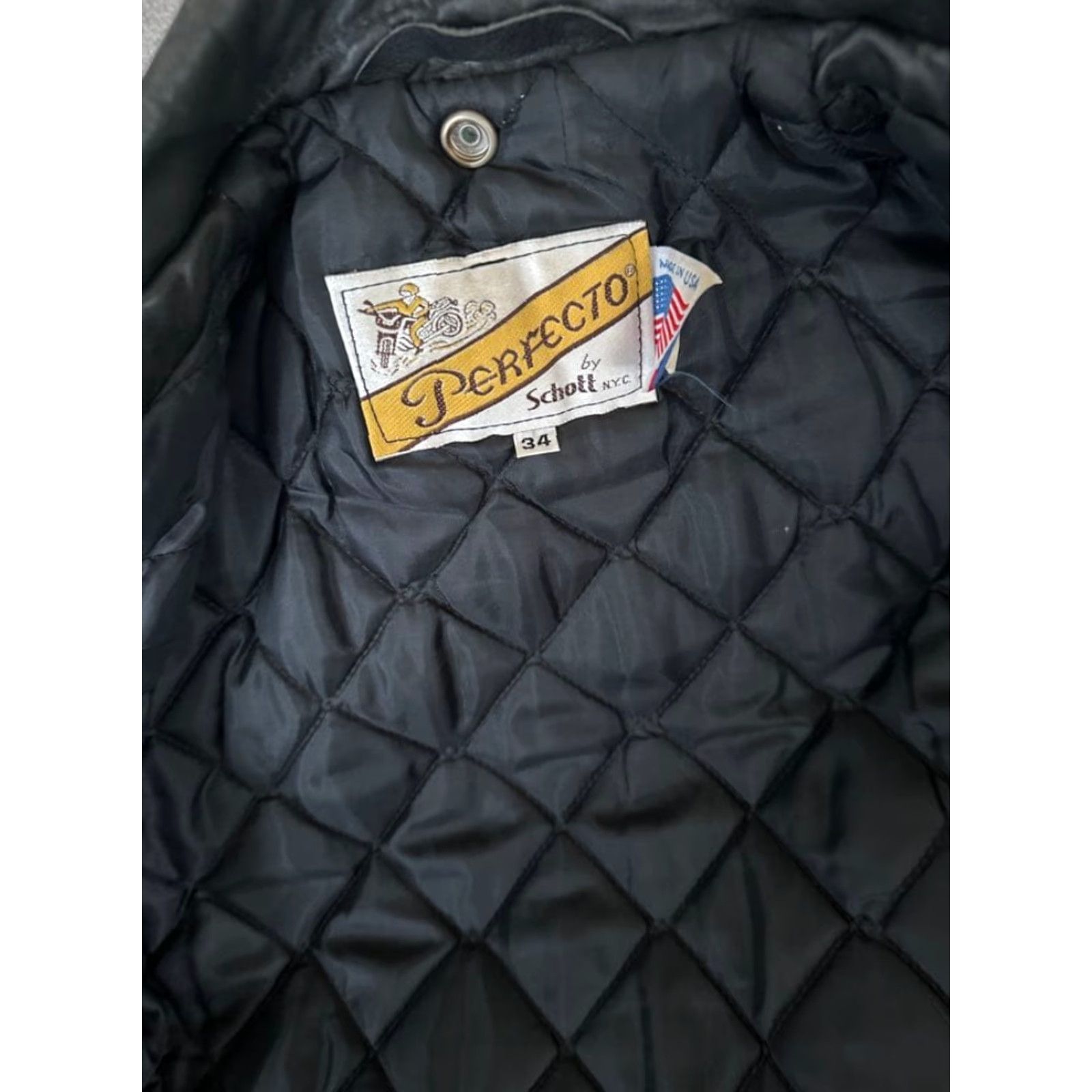 Schott Schott 618 Perfecto Steerhide Leather Double Motorcycle Jacket Black Japan S 34 Mens Leather Motorcycle Jacket Black Japan S 34 Size US S / EU 44-46 / 1 - 3 Thumbnail