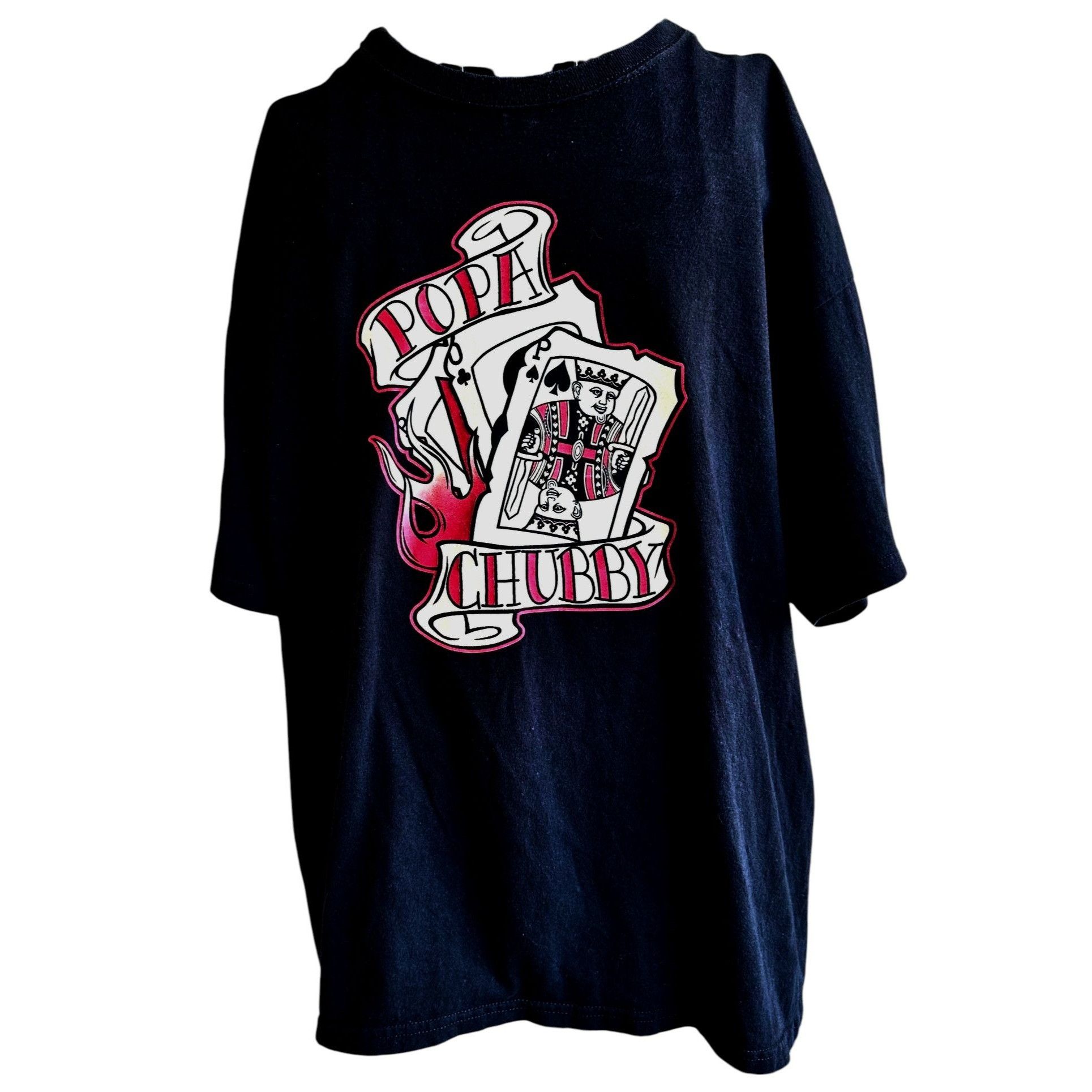 Gildan × Vintage VTG 90s Popa Chubby T Shirt XL Black Blues Guitar Muscle Roc Size US XL / EU 56 / 4 - 6 Thumbnail