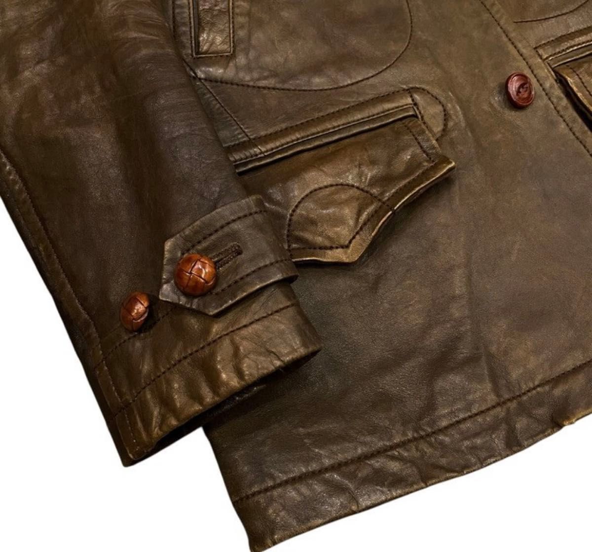 Number (N)ine Number Nine 08AW PORTLAND Lamb Leather Silk Lining Car Coat Size US M / EU 48-50 / 2 - 7 Thumbnail
