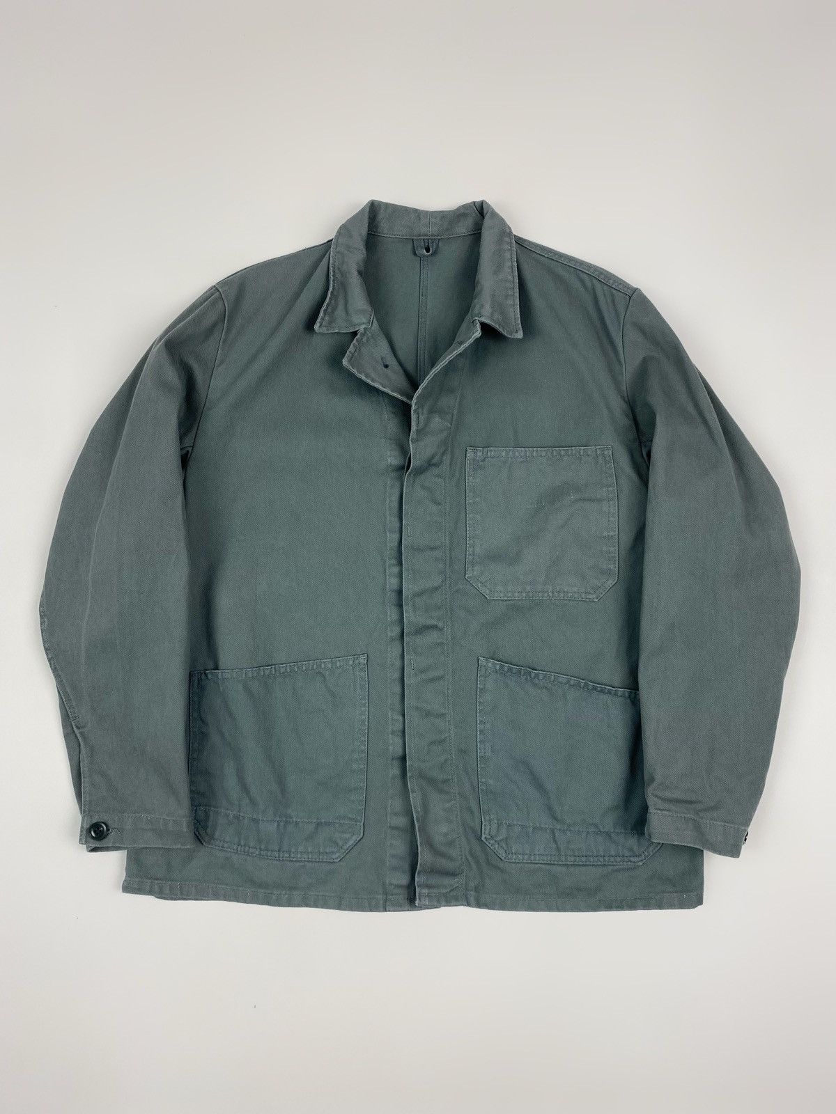 Vintage 70s 80s Vintage German Sanfor Cotton Chore Work Jacket Size US M / EU 48-50 / 2 - 1 Thumbnail