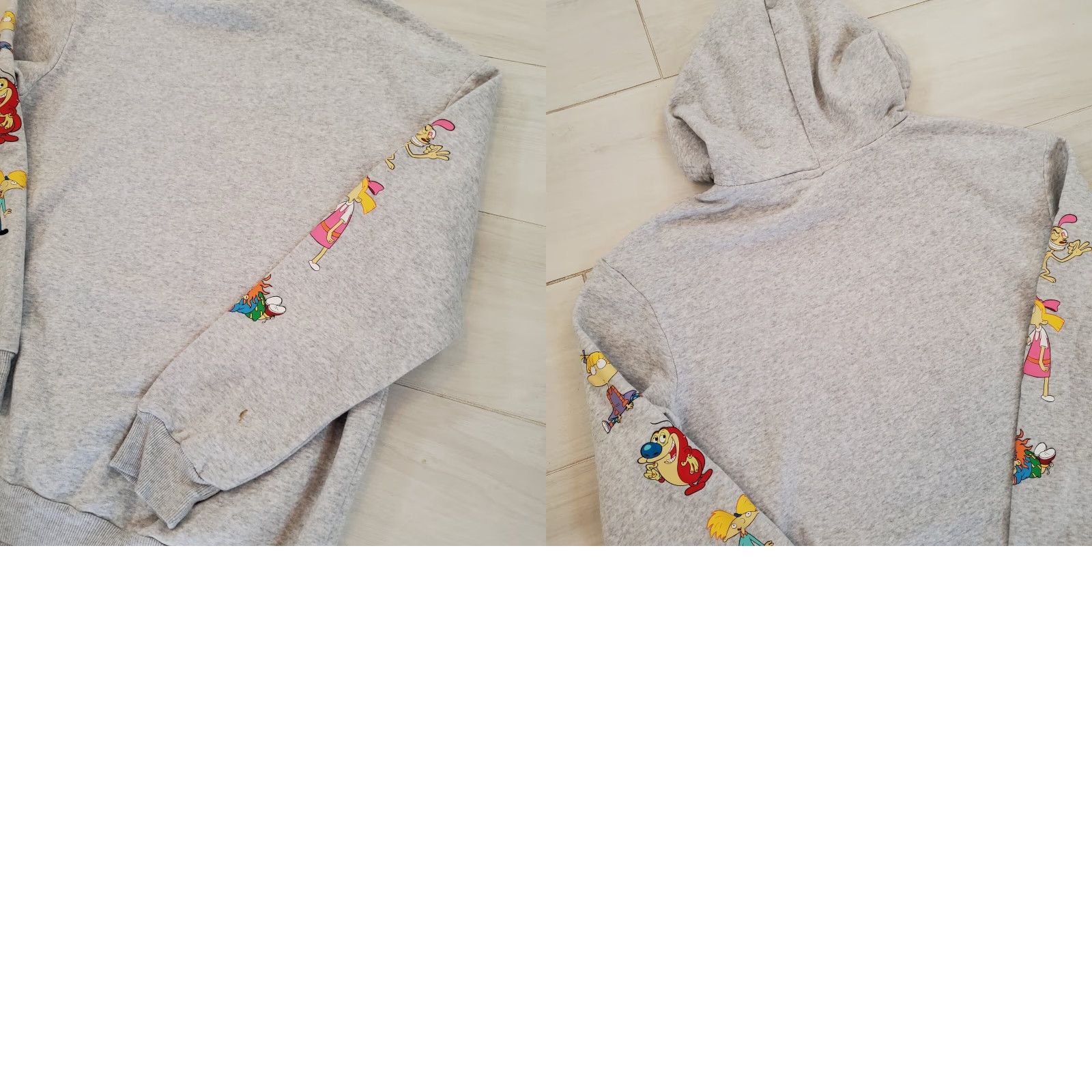 Nickelodeon VINTAGE Nickelodeon 90s Cartoons Hoodie Sweatshirt Gray Large Rocket Power Rugrats Etc Mens Sweatshirt Hoodie Crew Neck Fleece Graphic Print Pockets Size US L / EU 52-54 / 3 - 9 Thumbnail