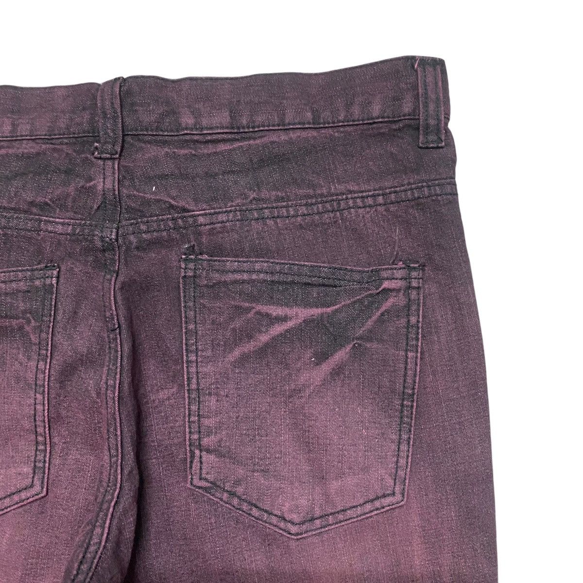 Japanese Brand Japanese Brand Saucy Cool Wine Red Distressed Jeans Size US 32 / EU 48 - 12 Thumbnail