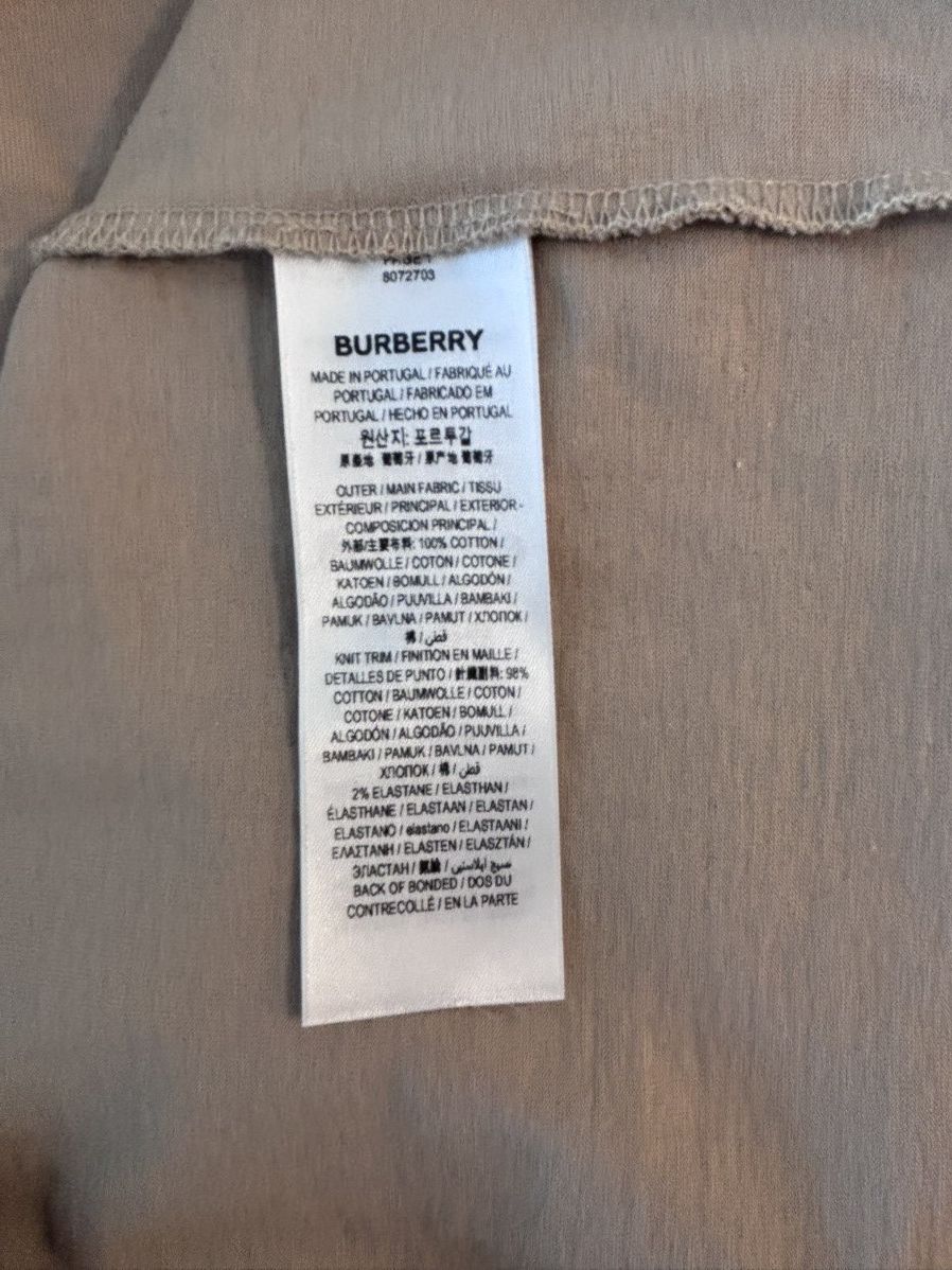 Burberry BURBERRY Check Ekd Cotton T Shirt Black Size US XL / EU 56 / 4 - 7 Thumbnail