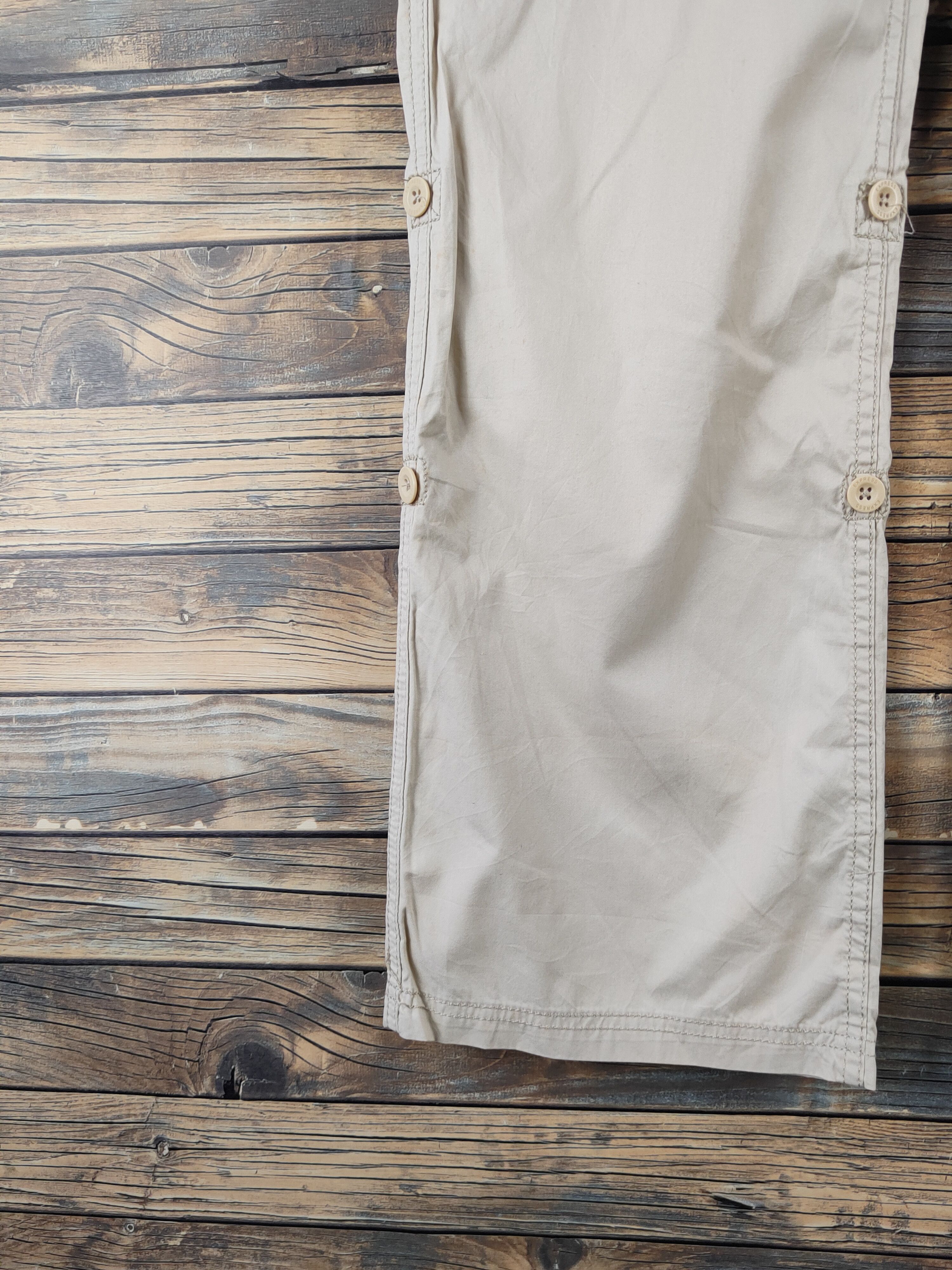 Japanese Brand DL Express Ivory Multipocket Tactical Cargo Pants #1344 Size 28" / US 6 / IT 42 - 4 Thumbnail