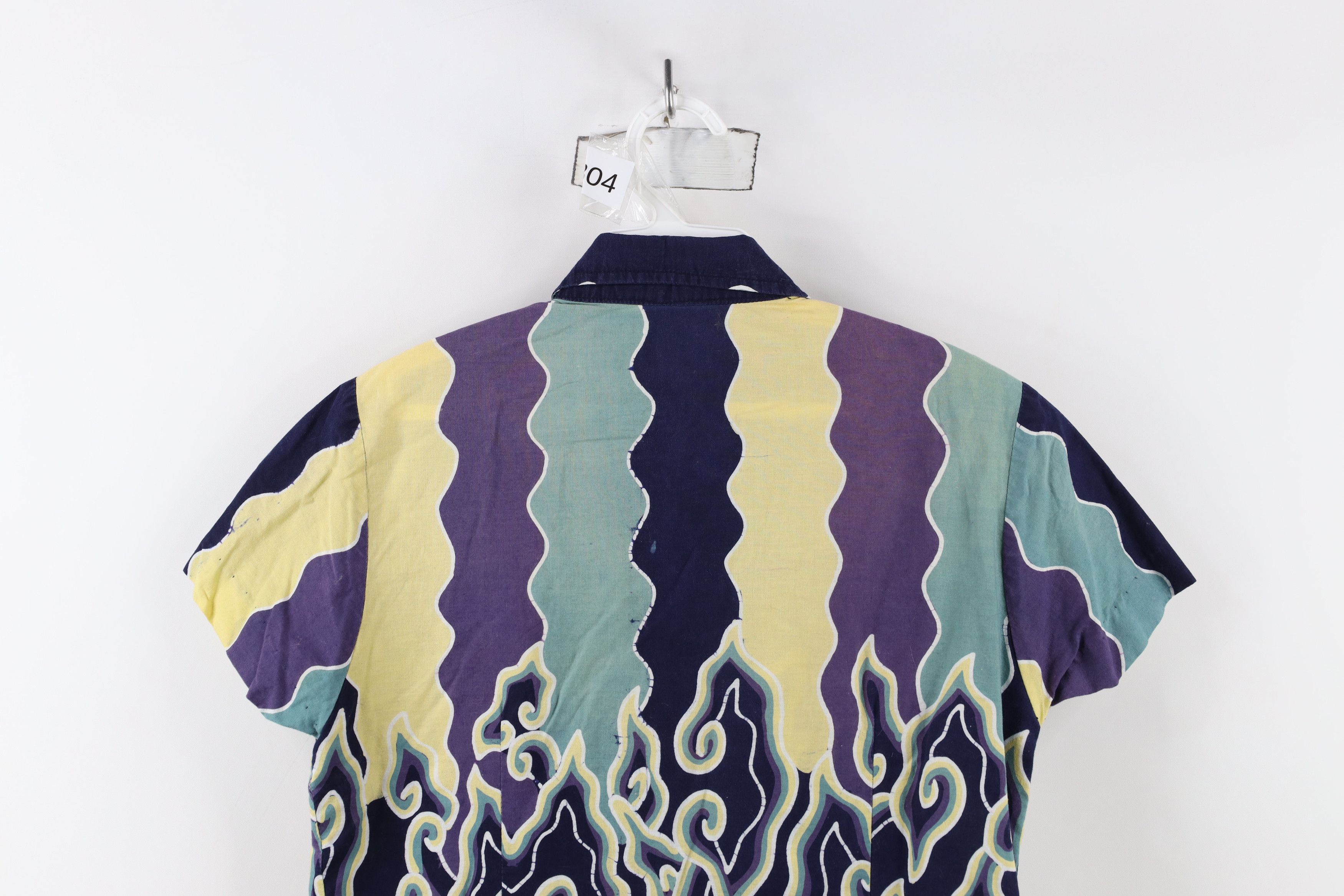 Vintage Vintage 90s Streetwear Geometric Collared Button Shirt Size M / US 6-8 / IT 42-44 - 12 Thumbnail