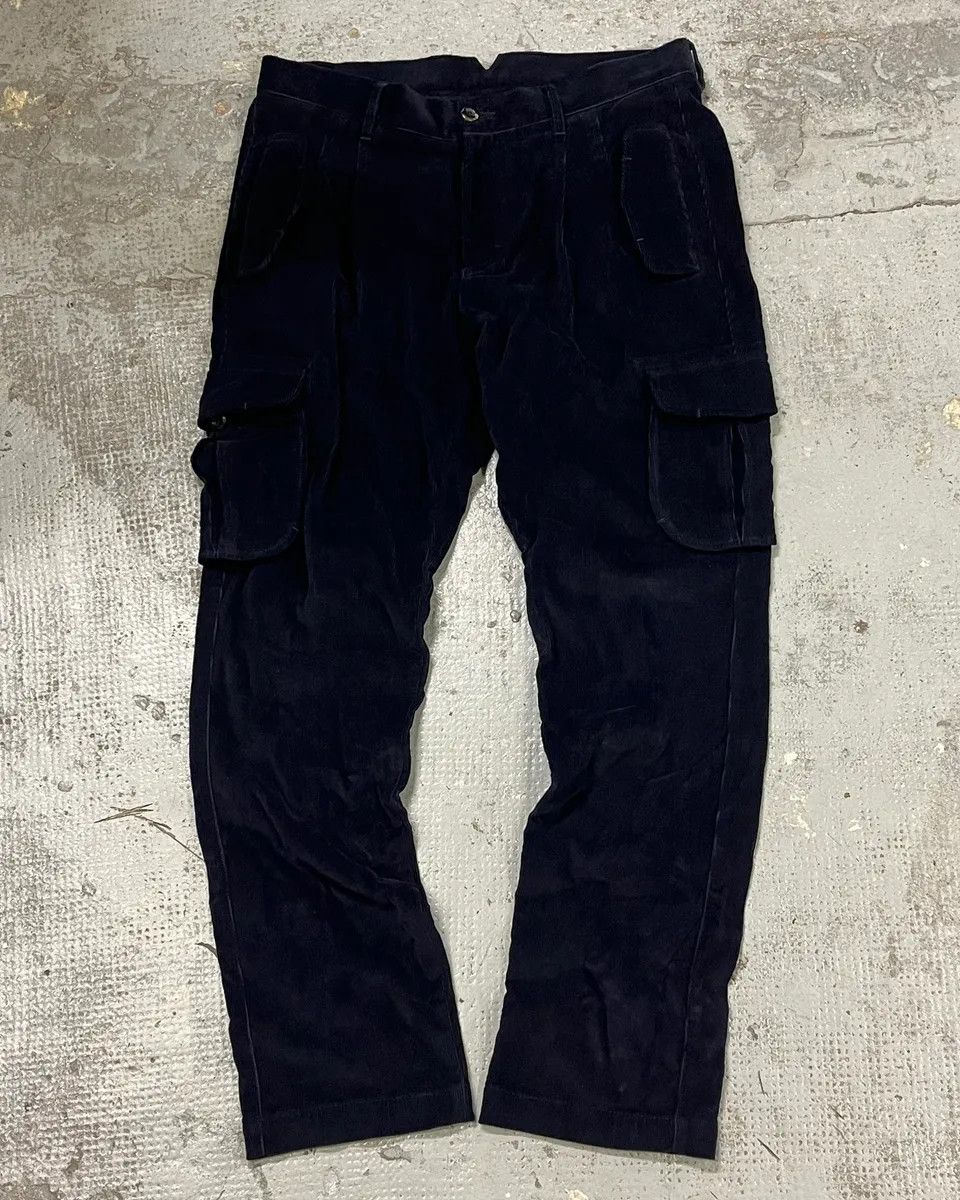 Emporio Armani AW2011 Emporio Armani Navy Corduroy Cargo Pants Size US 32 / EU 48 - 3 Thumbnail