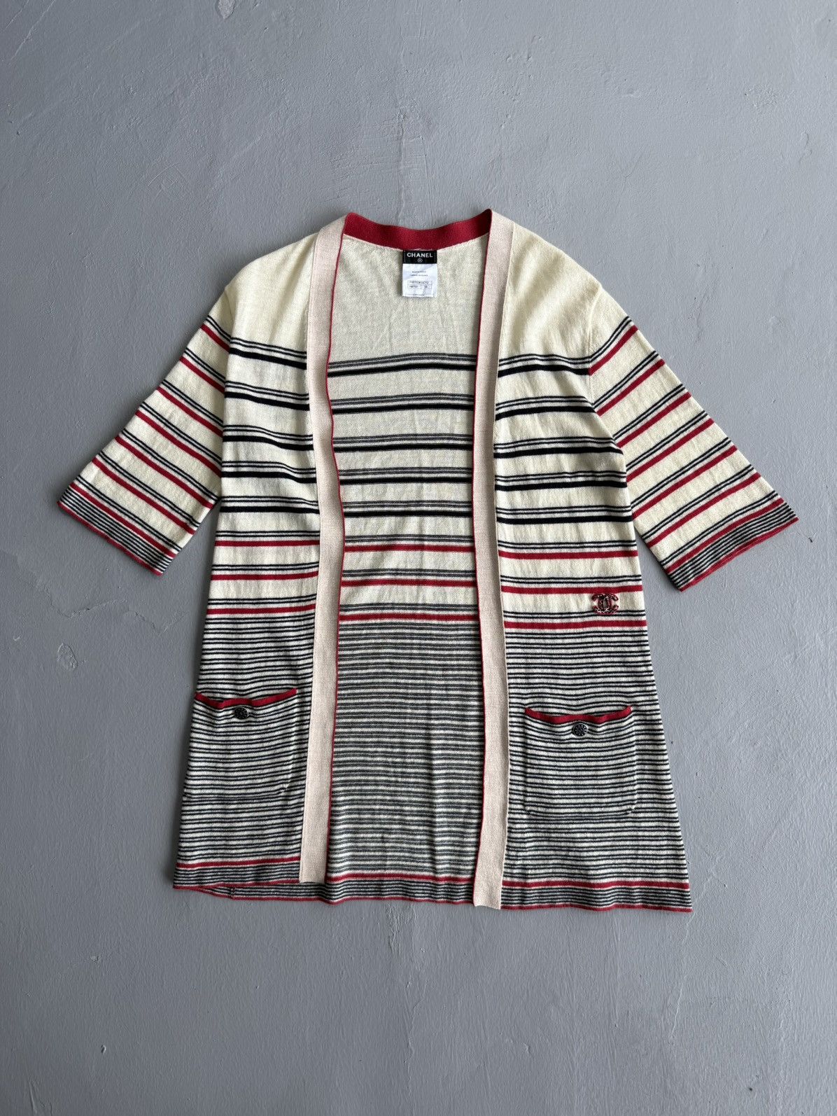 Chanel Chanel - Stripes Long Cardigan Size XS / US 0-2 / IT 36-38 - 1 Thumbnail