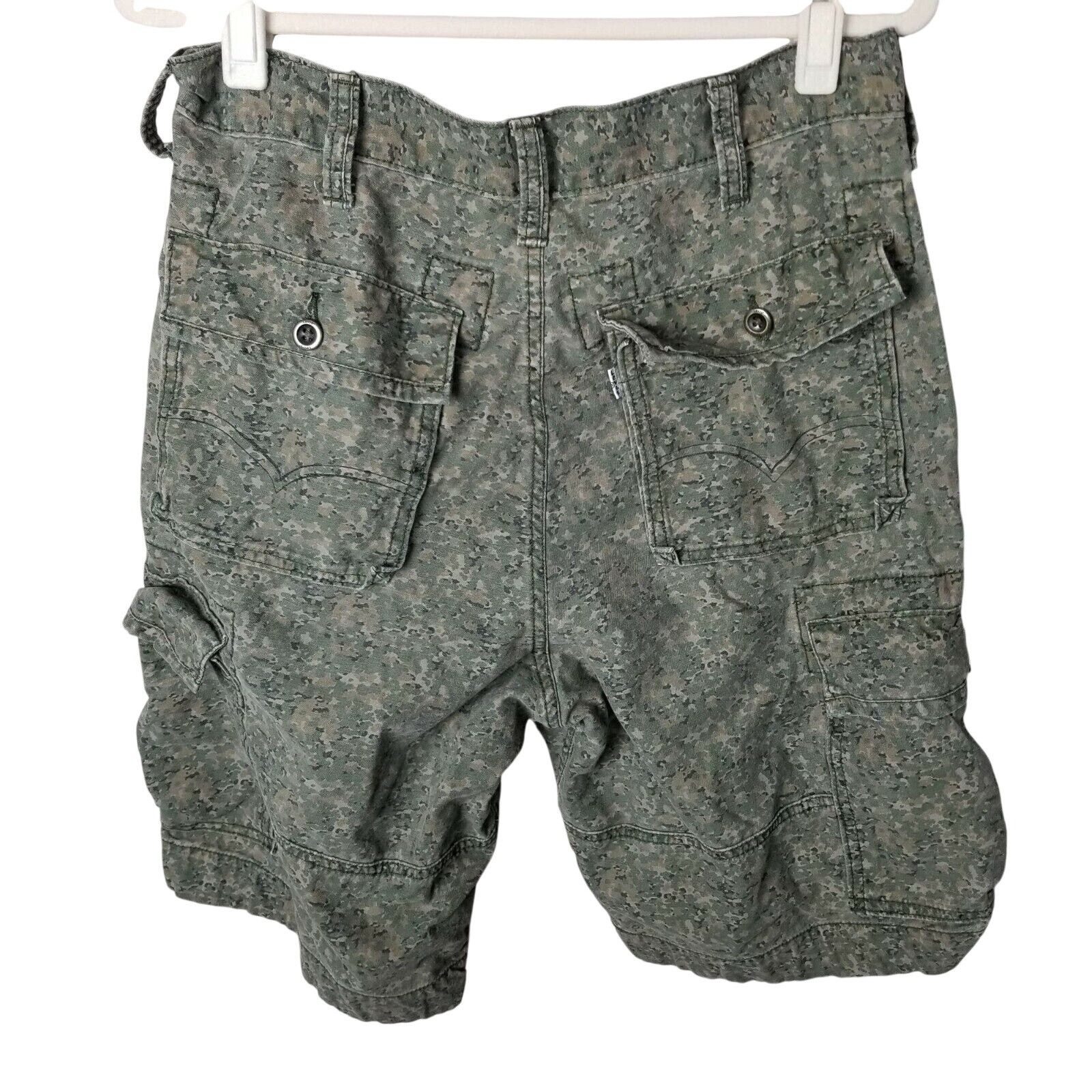 Levi's Levis Mens Camo Print Cargo Shorts Size 32 Green Camouflage Size US 32 / EU 48 - 7 Thumbnail