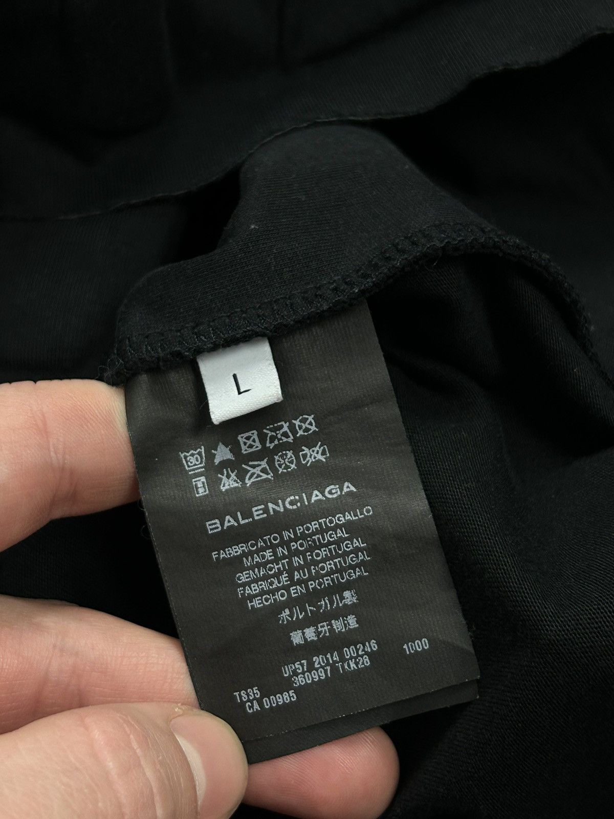 Balenciaga Balenciaga SS2014 Architecture Embossed Black T-Shirt Size L Size US L / EU 52-54 / 3 - 11 Thumbnail