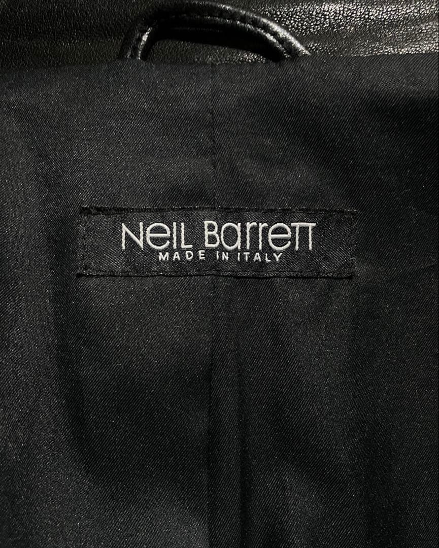 Neil Barrett Early 2000s Neil Barrett - Utility Goatskin Leather Jacket Size US L / EU 52-54 / 3 - 7 Thumbnail