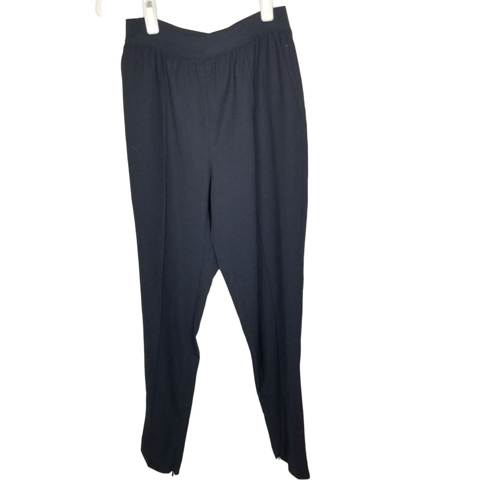 Everlane Everlane Women Black Wool Trouser Pants 2 Classic Minimalist Size 26" / US 2 / IT 38 - 1 Thumbnail