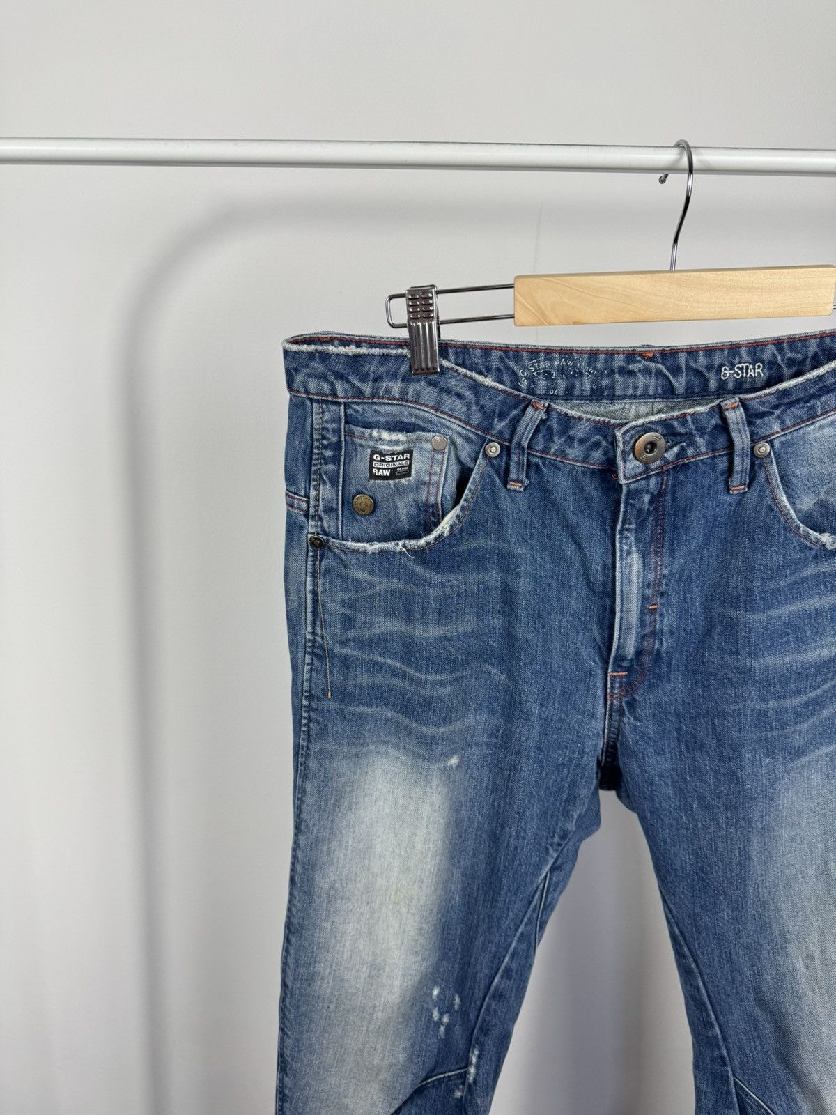 G-Star G-Star RAW Arc 3D Slim Jeans W29 L34 Faded Blue Denim Pants Size US 33 - 14 Thumbnail