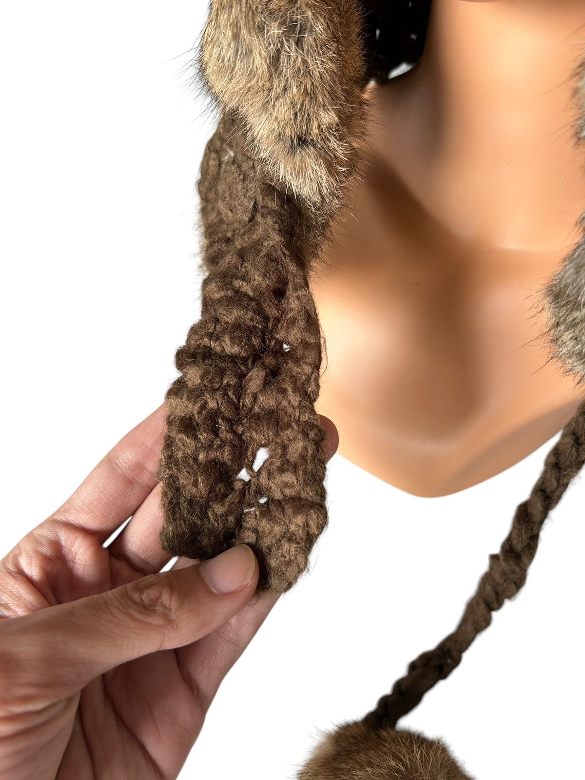 Japanese Brand × Kapital × Vintage Japanese Brand Overide Knitt Fur Big Beanie Hats Size ONE SIZE - 10 Thumbnail