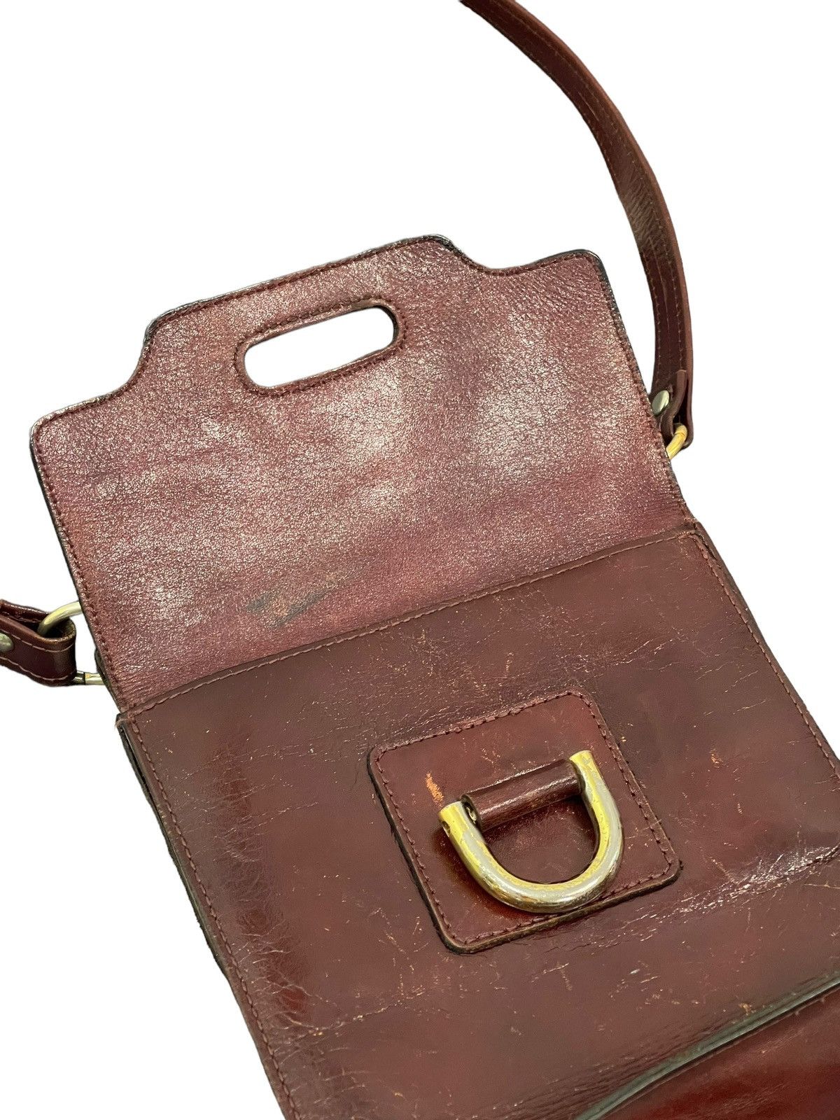 Genuine Leather Full Leather Patina Vtg Unknown Japan Bag Cross Body 1🟩 Size ONE SIZE - 13 Thumbnail