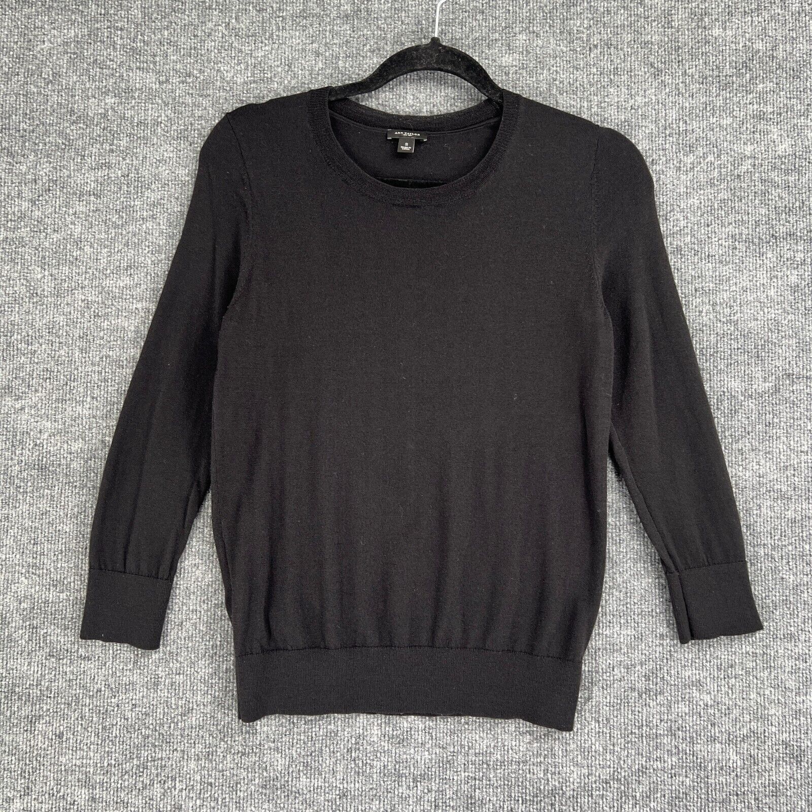 Ann Taylor Ann Taylor Merino Wool Sweater Black Office Minimal Size S Size S / US 4 / IT 40 - 1 Thumbnail