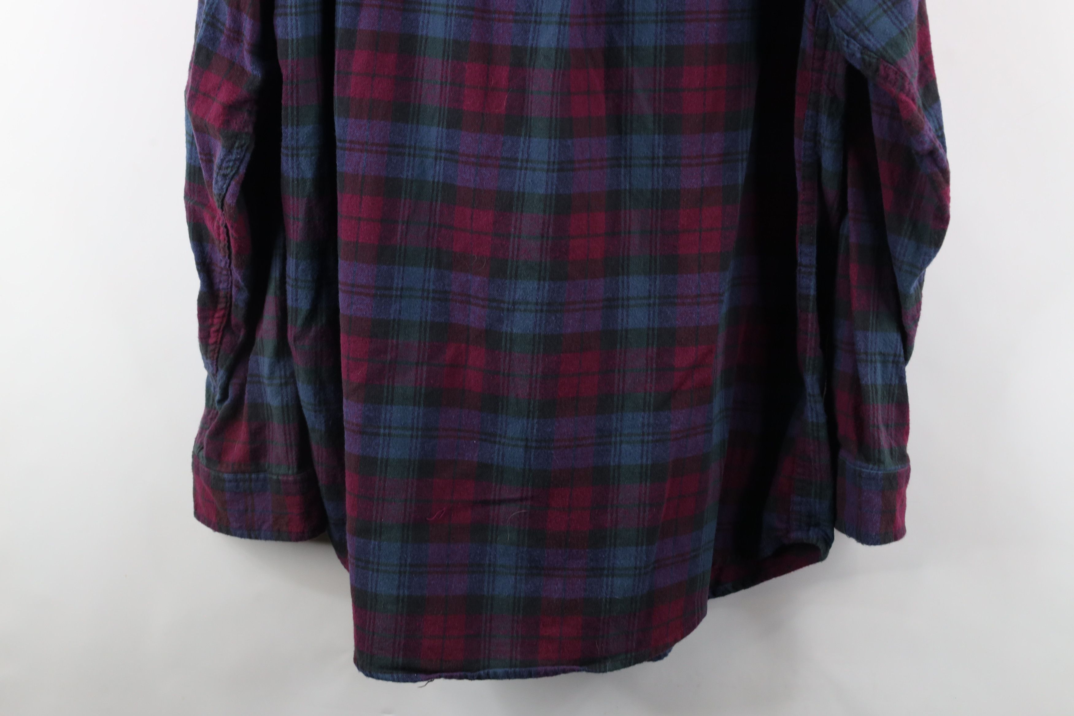 L.L. Bean × Vintage Vintage 90s LL Bean Flannel Collared Button Down Shirt Plaid Size US L / EU 52-54 / 3 - 8 Thumbnail