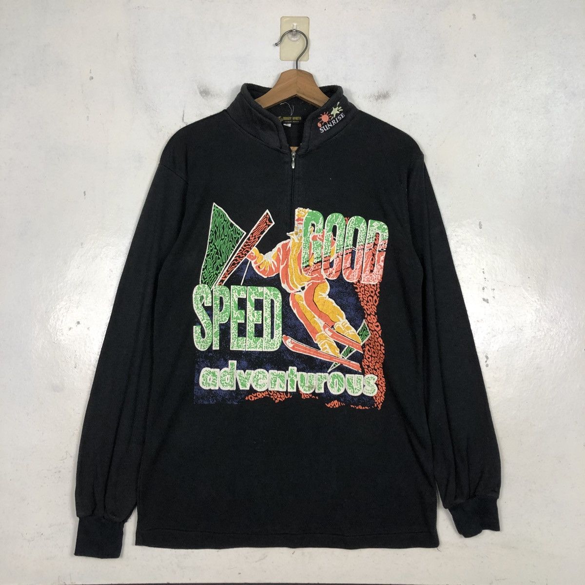 Japanese Brand 📌Vintage Anorak Half Zipper Sweatshirt Maimi Beach Size US L / EU 52-54 / 3 - 2 Thumbnail