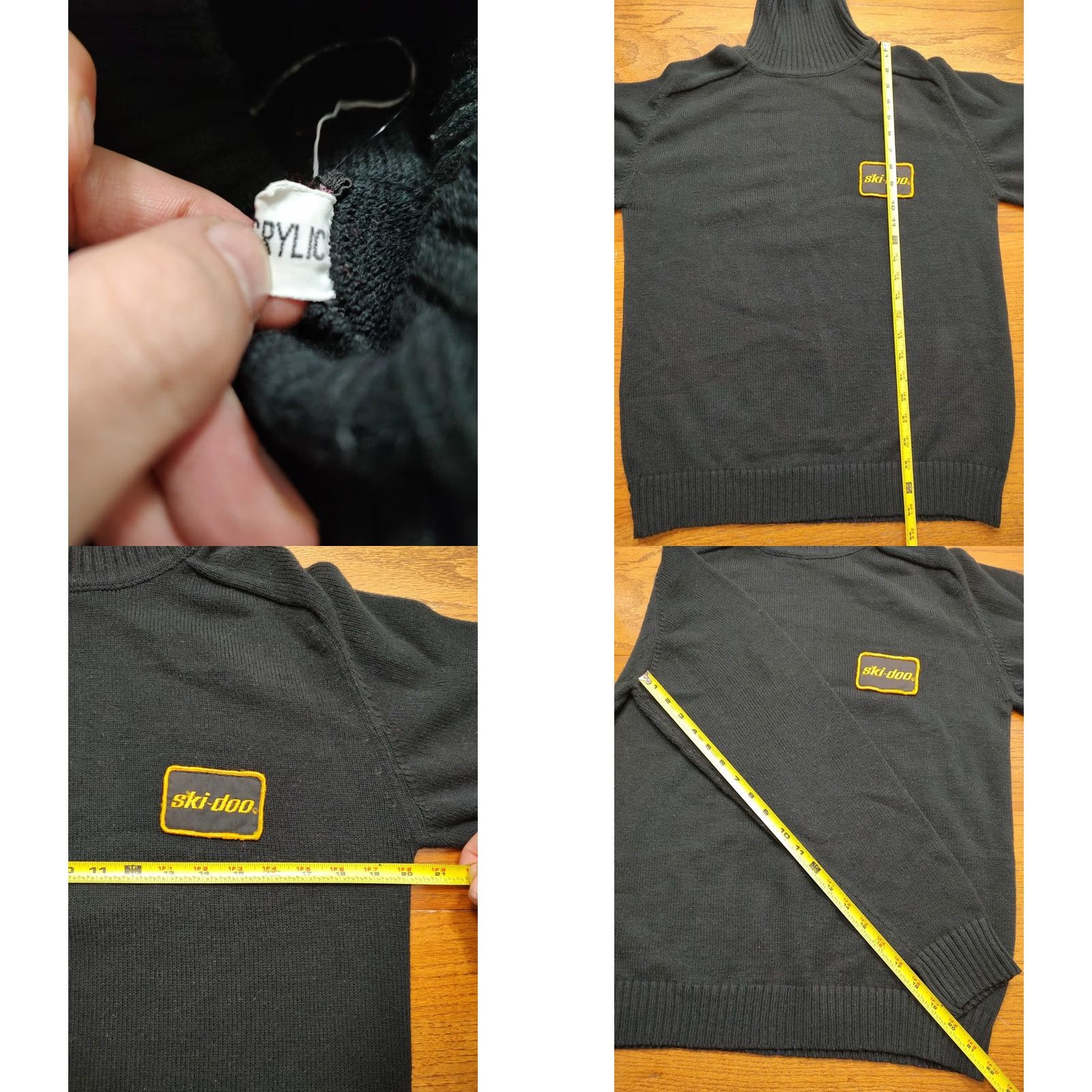 Vintage VINTAGE Arctic Wear Arctic Cat Skidoo Snowmobile Sweater Medium Black XL Pullover Turtleneck Knit/Lightweight Casual Winter Outdoors Mens Size XL / US 12-14 / IT 48-50 - 8 Thumbnail