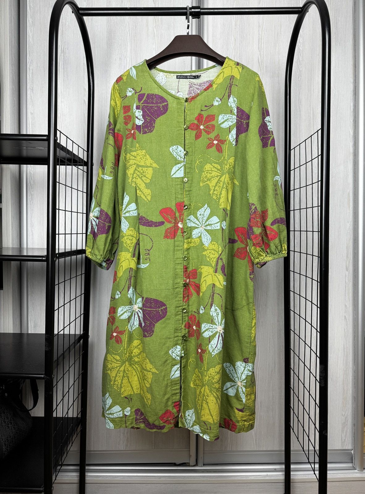 Gudrun Sjoden Gudrun Sjödén Flower cotton linen ling sleeve sleeve dress M Size M / US 6-8 / IT 42-44 - 6 Thumbnail