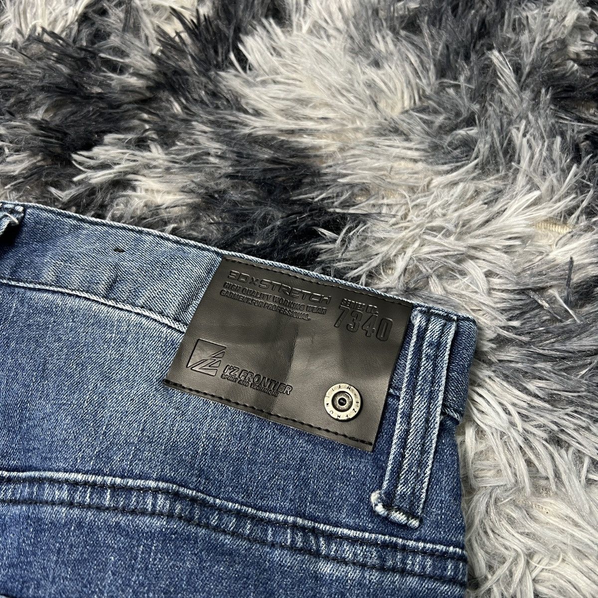 Japanese Brand IZ Frontier Denim Cargo Pants Size US 34 / EU 50 - 7 Thumbnail