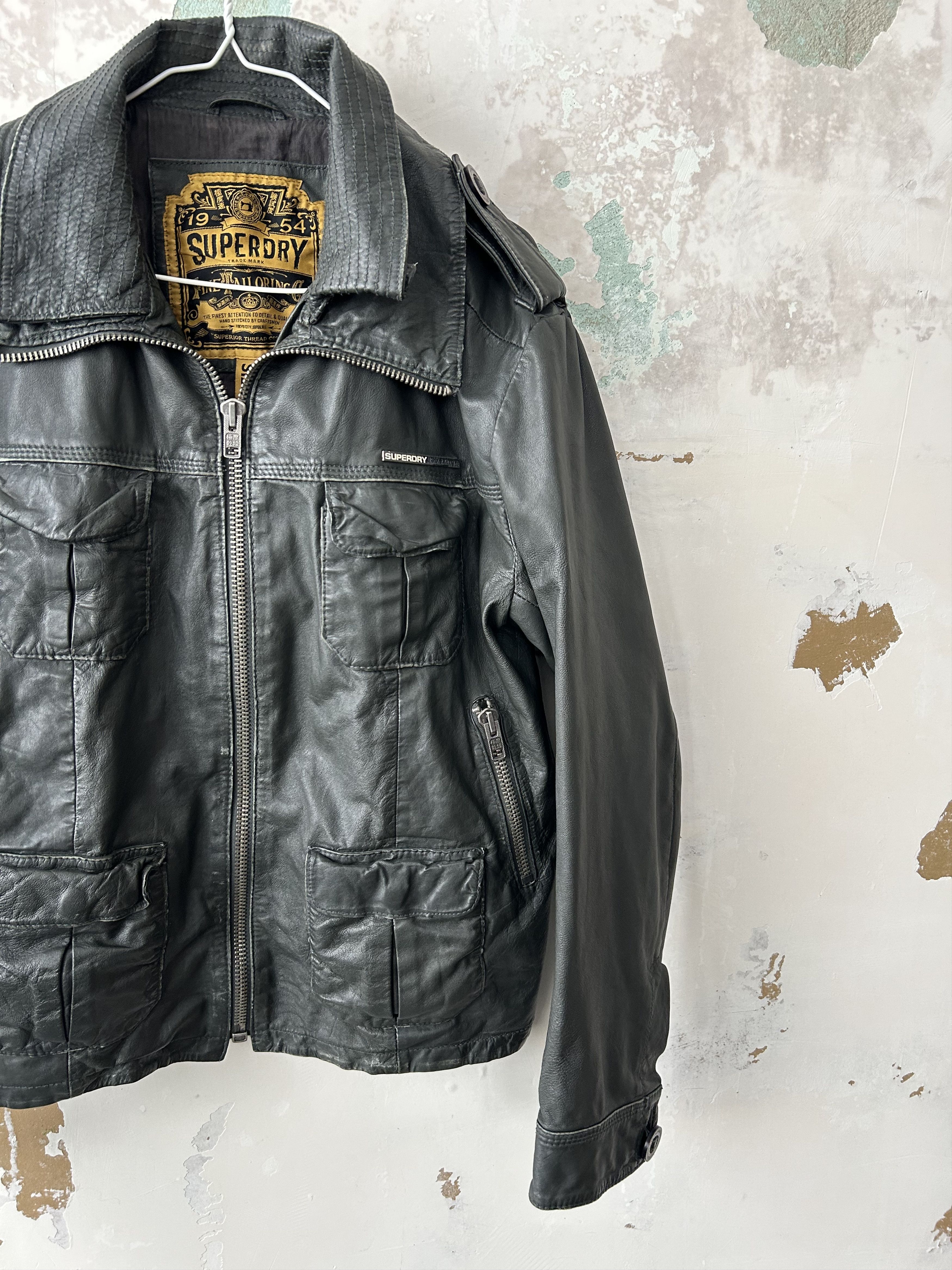 Superdry Superdry Vintage Leather Jacket Size XL Size US XL / EU 56 / 4 - 3 Thumbnail