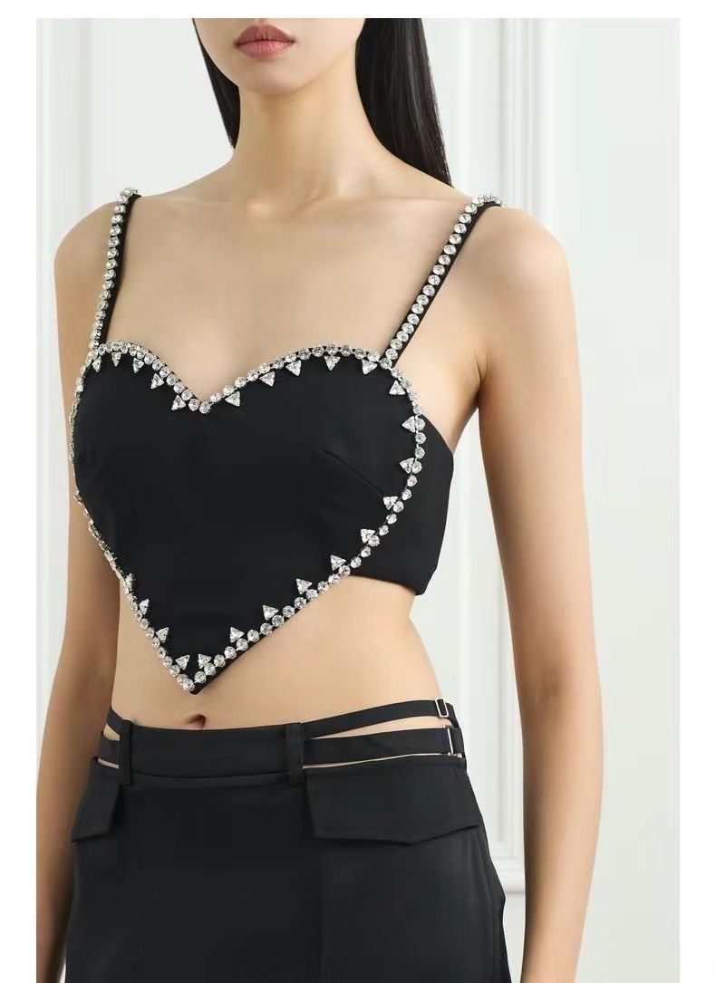 Area Embellished Heart Shaped Top Size S / US 4 / IT 40 - 2 Thumbnail