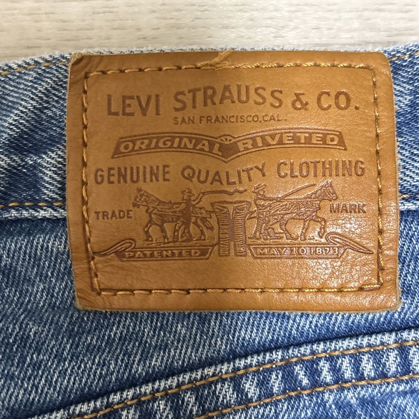 Levi's Levis Premium Wedgie Jeans Womens 25 Big E Hi Rise Tapered L Size 25" / US 0 / IT 36 - 4 Thumbnail