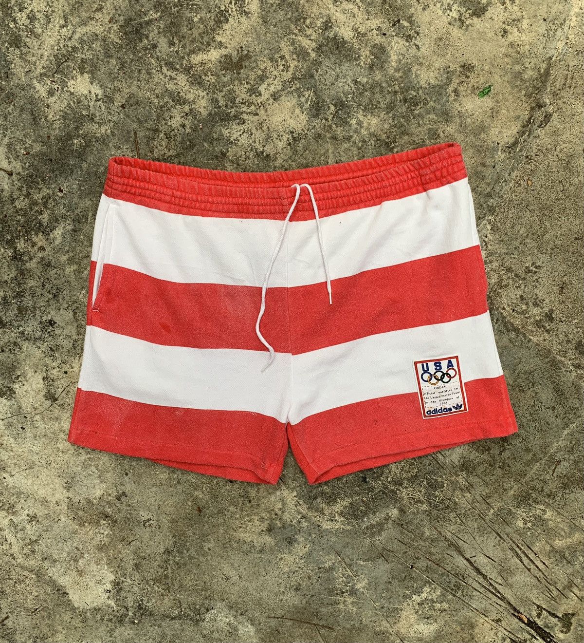 Adidas × USA Olympics × Vintage 1988s Adidas USA Olympics Shorts Size US 37 - 1 Thumbnail