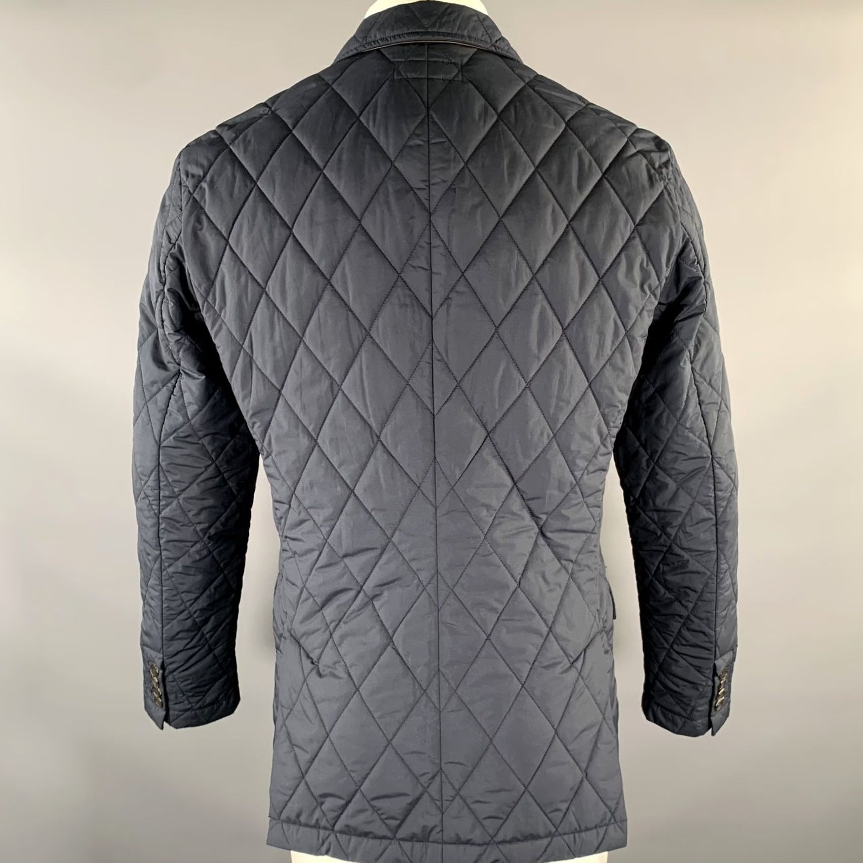 Ralph Lauren RALPH LAUREN Navy Quilted Polyester Notch Lapel Jacket M Mens Size US M / EU 48-50 / 2 - 3 Thumbnail