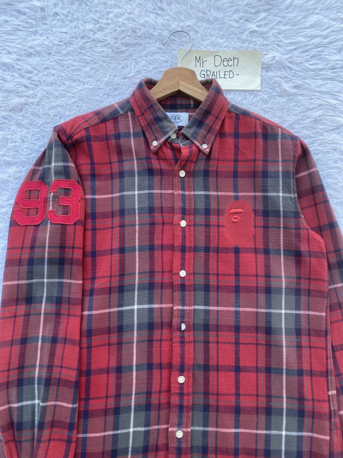 Bape Rare Vintage BAPE Flannel Longsleeve Shirt Size US M / EU 48-50 / 2 - 8 Thumbnail