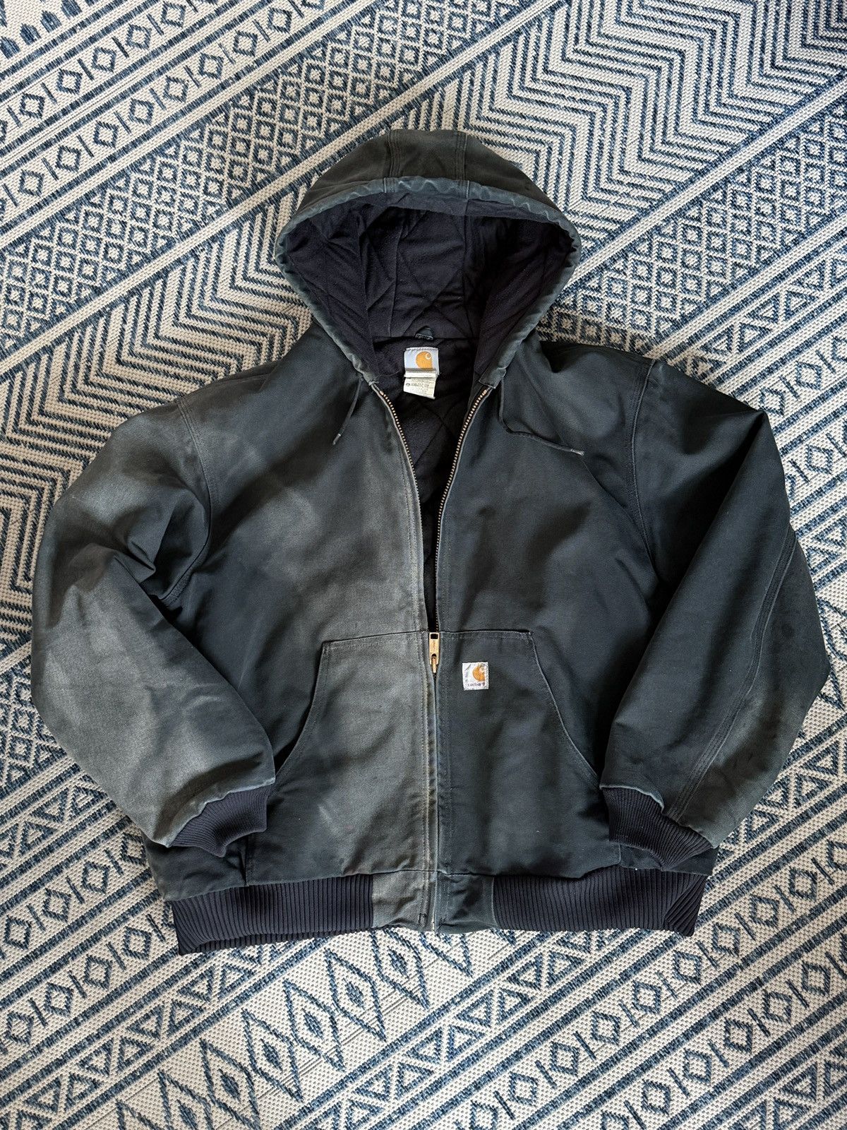 Carhartt VINTAGE CARHARTT Faded Hooded Duck Jacket Size US XL / EU 56 / 4 - 1 Thumbnail