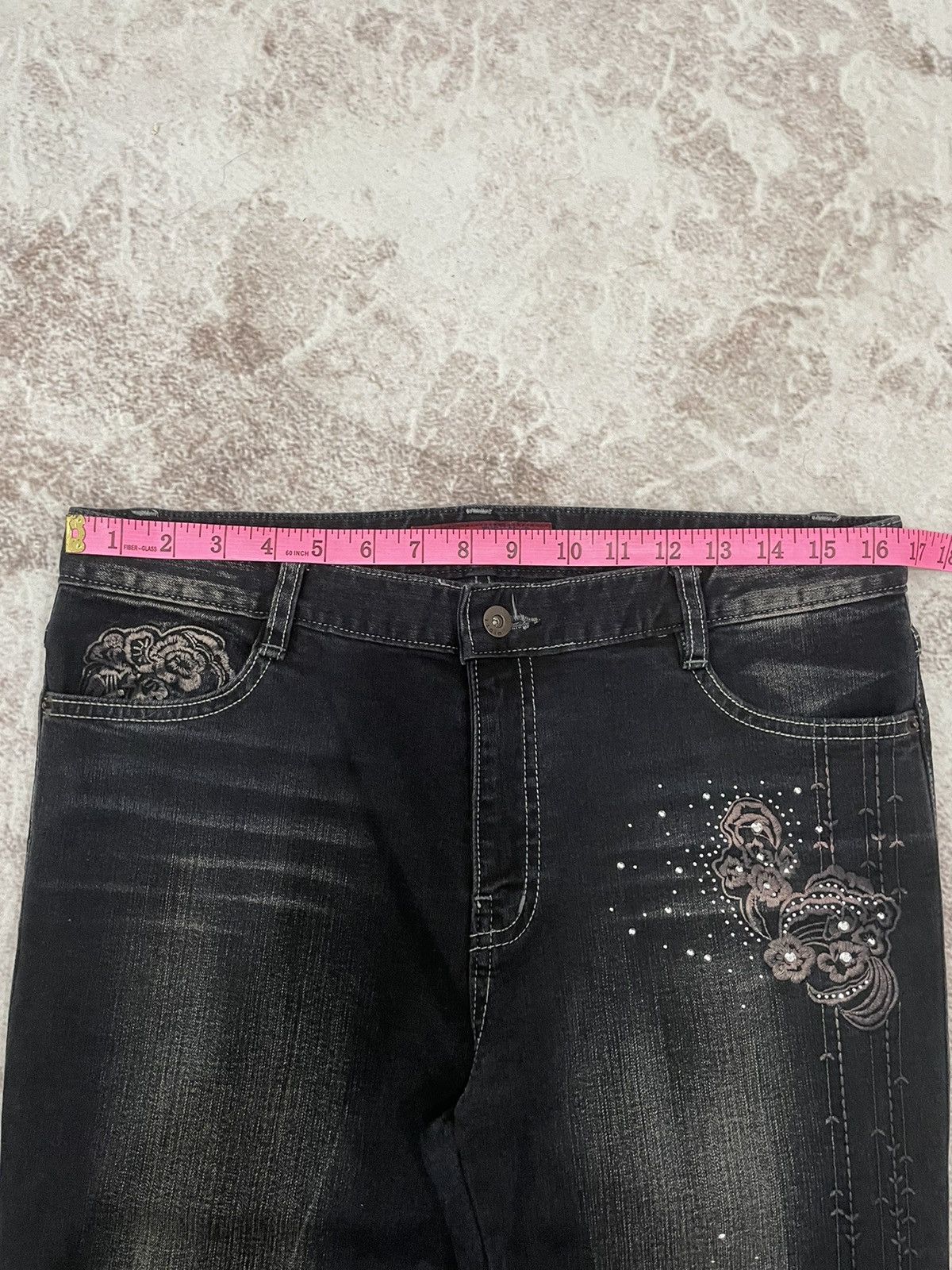 Japanese Brand Vintage Y2K Tribal Flare Denim Pants Size US 33 - 11 Thumbnail