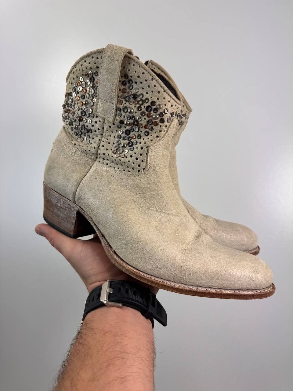 Sendra Sendra 4721API Western Cowboy Boots Suede Hand Made Size 41 Size US 8 / IT 38 - 1 Thumbnail