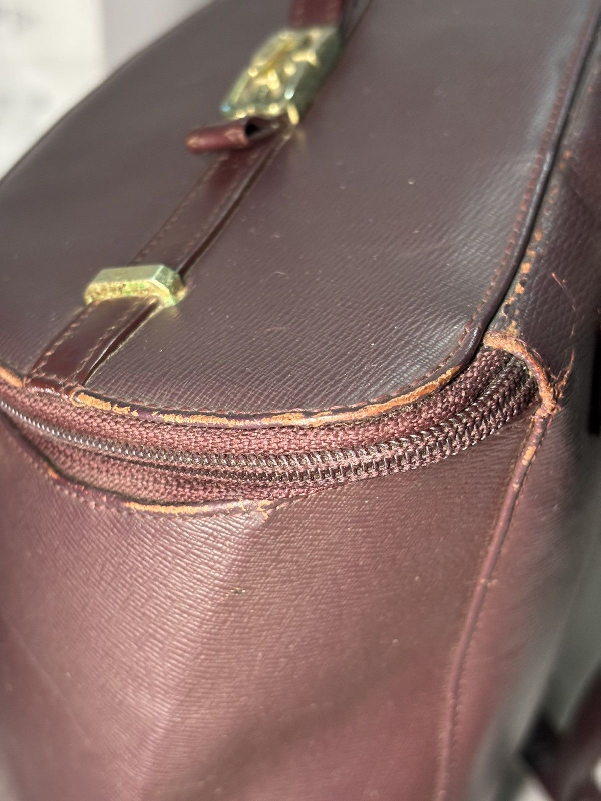 Balenciaga (rlly2 worn) Vintage Balenciaga Backpack Maroon Size ONE SIZE - 9 Thumbnail