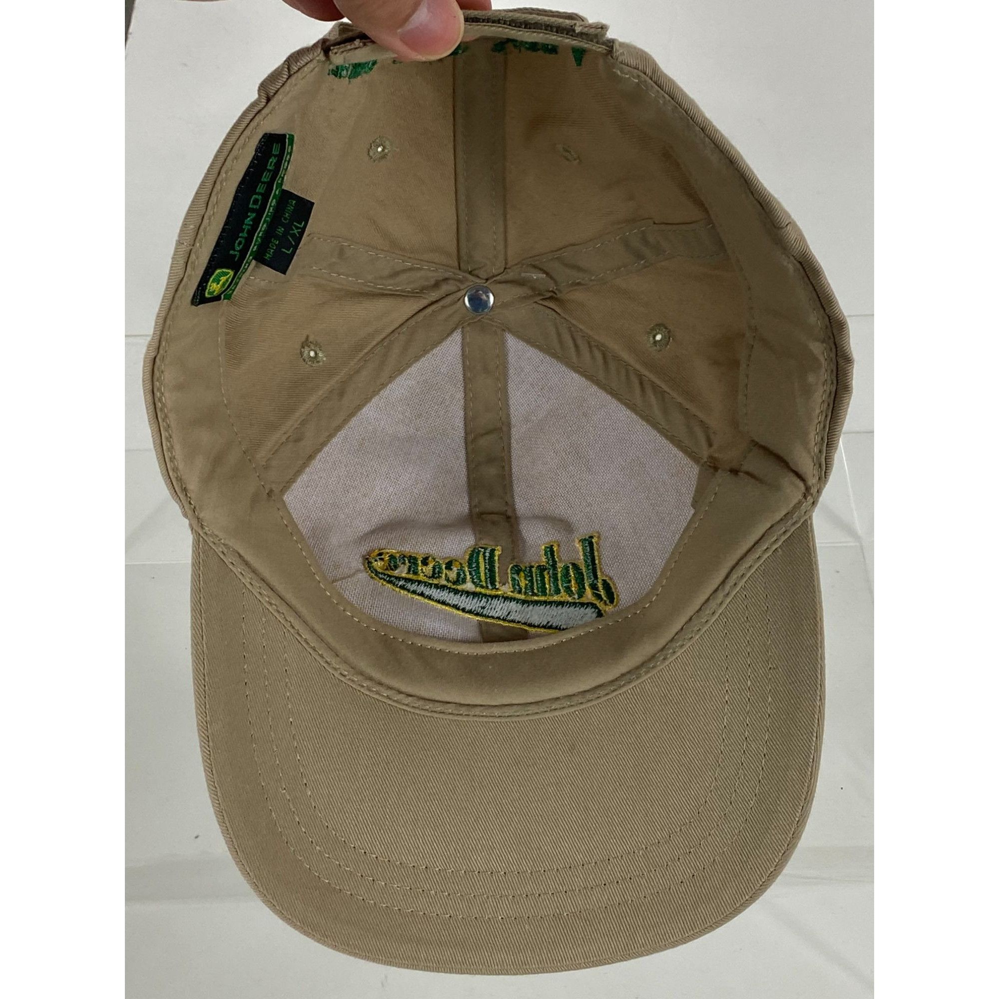 John Deere John Deere "Nothing Runs Like A Deere" Strapback Hat Cap Kha Size ONE SIZE - 6 Thumbnail