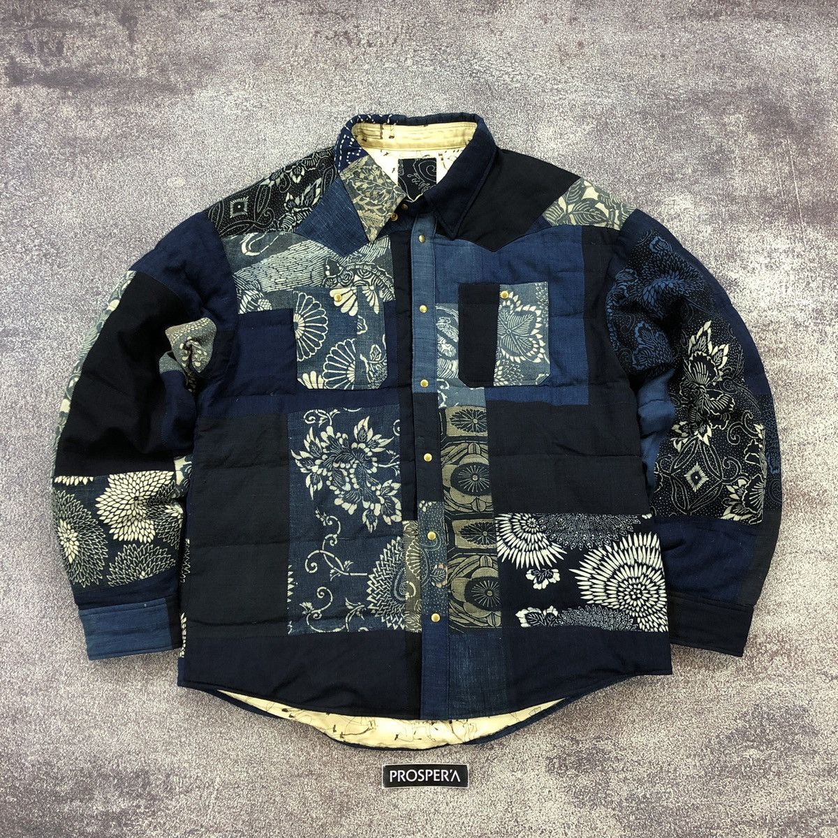 image of Visvim Ict Kerchief Down Jacket Kofu Jacket / 0220905013017 in Navy, Men's (Size XL)