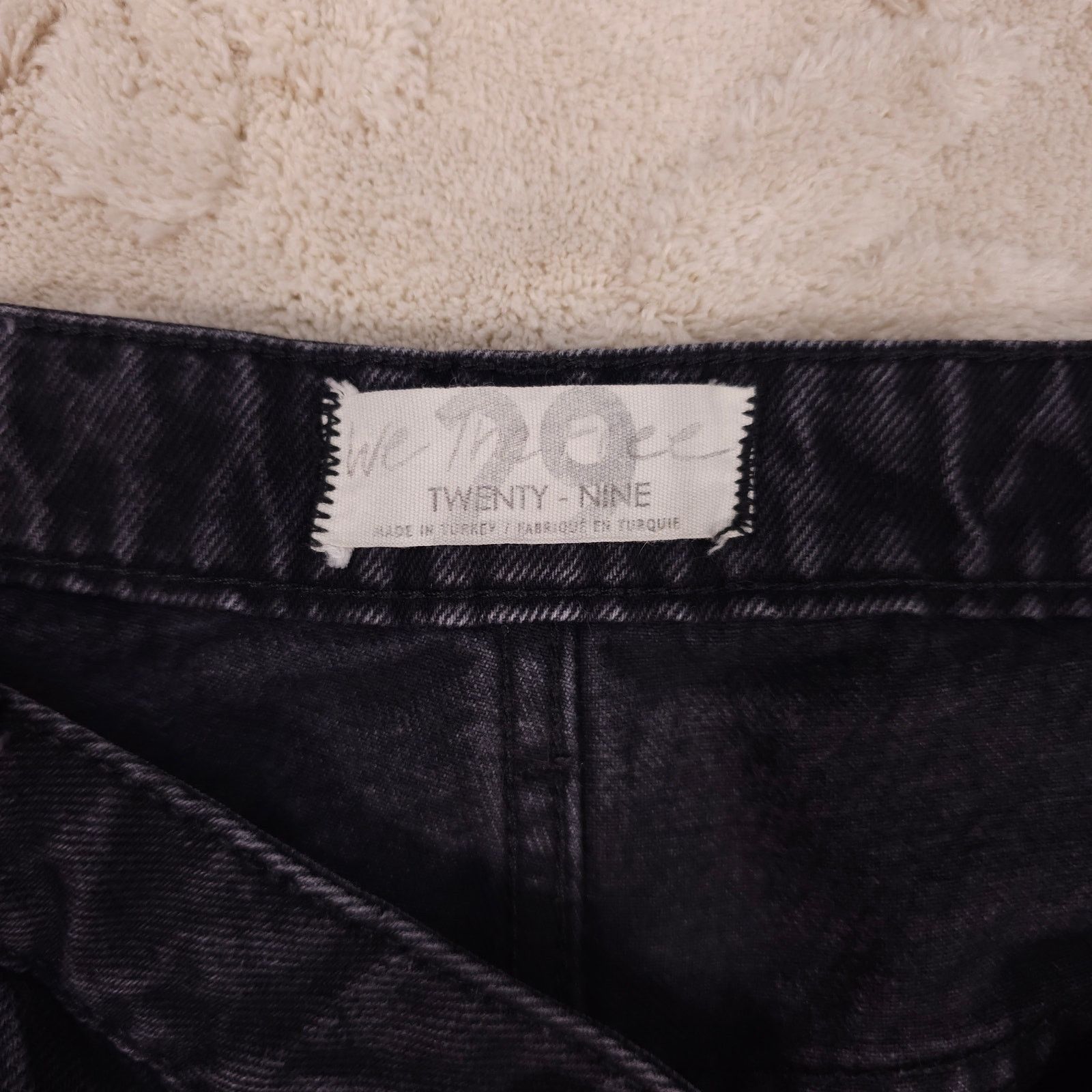 Free People We The Free Dakota High Waist Straight Leg Black Jeans Sz 29 Size 29" - 5 Thumbnail