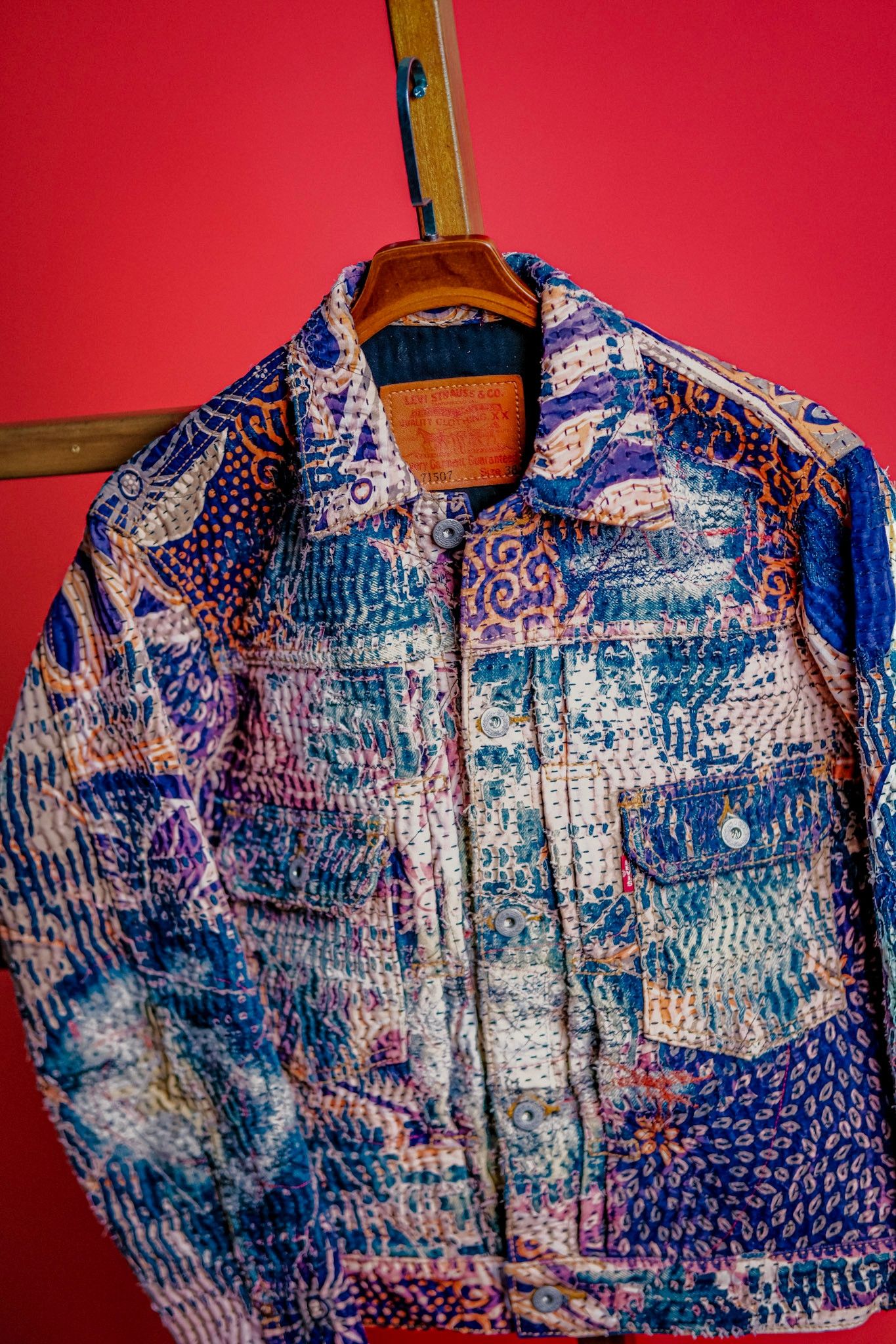 Levi's Levis 71507 Selvedge X Sashiko Boro Etnic Jacket Size US M / EU 48-50 / 2 - 13 Thumbnail