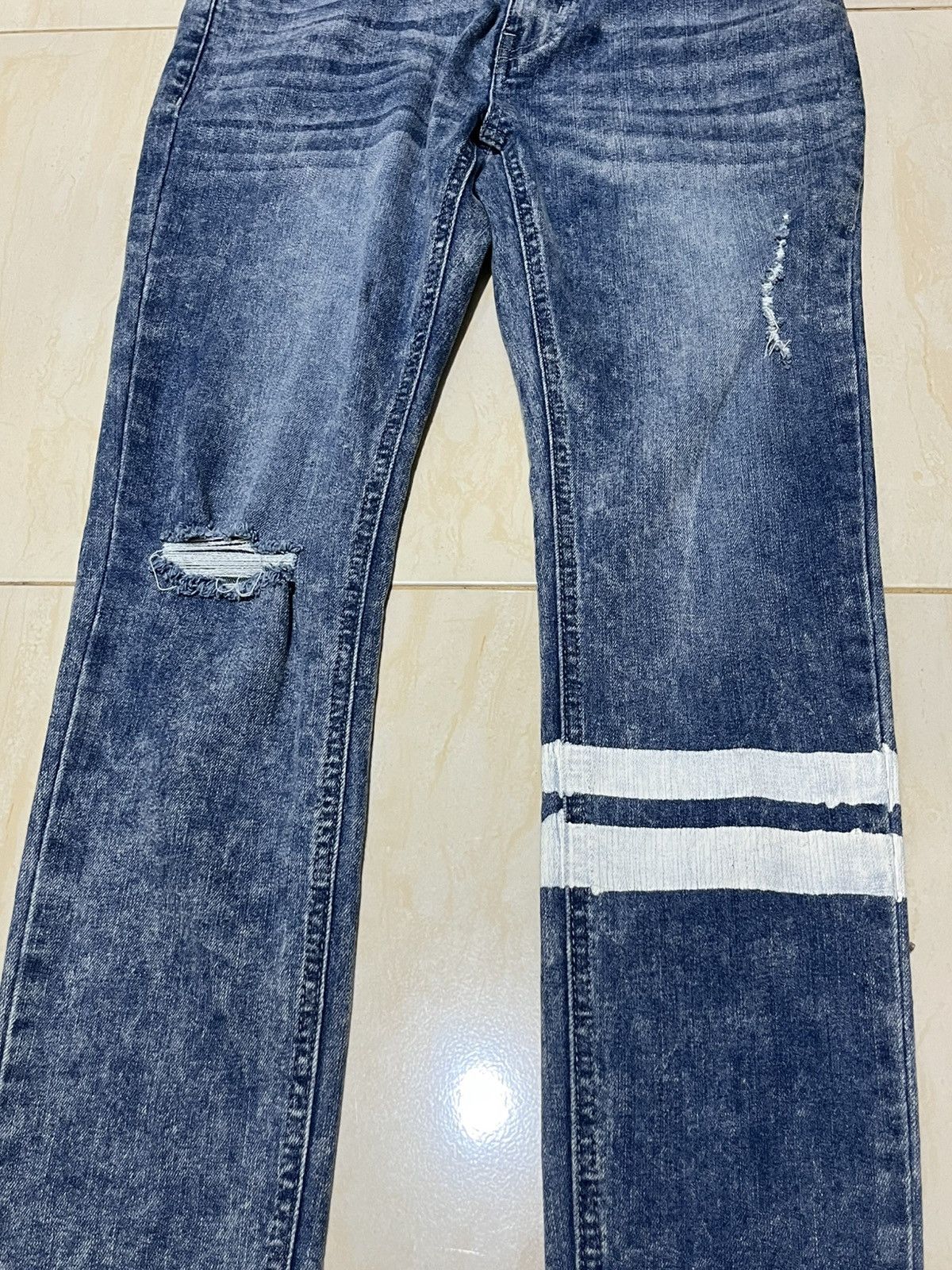 Japanese Brand CavariA Distreesed Skinny jeans Size US 30 / EU 46 - 4 Thumbnail