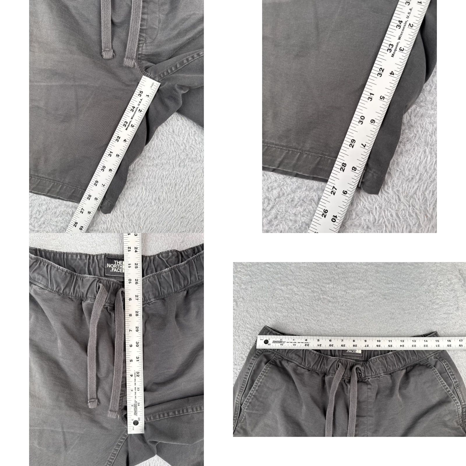 The North Face The North Face Shorts Men Medium Gray Cotton Blend Elastic Waist Drawstring 36x9 Outdoor Mens Size US 31 - 8 Thumbnail