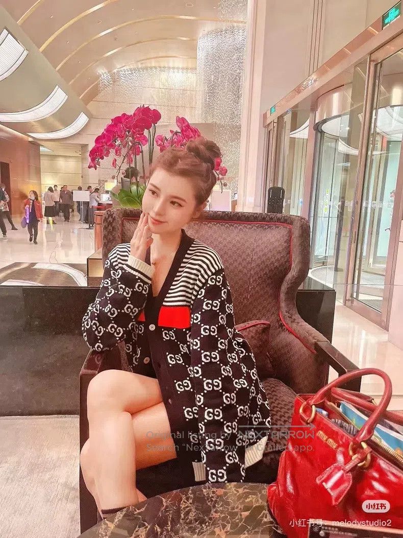 Gucci Gucci Old flower striped cardigan coat Size S / US 4 / IT 40 - 6 Thumbnail