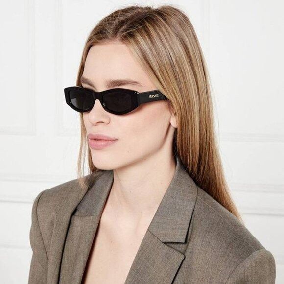 Versace Versace VE4487 551370 Sunglasses Opal Lillak Rectangle Frame Size ONE SIZE - 3 Thumbnail