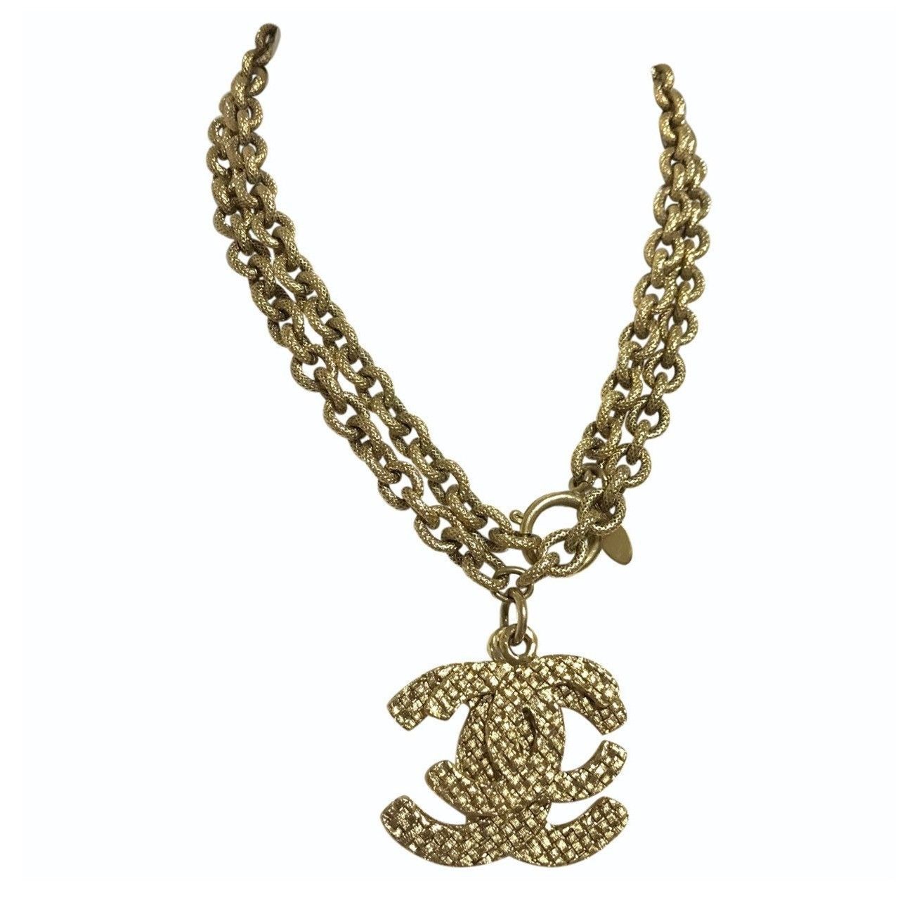 Chanel Vintage CHANEL long chain necklace with large and small CC | Grailed