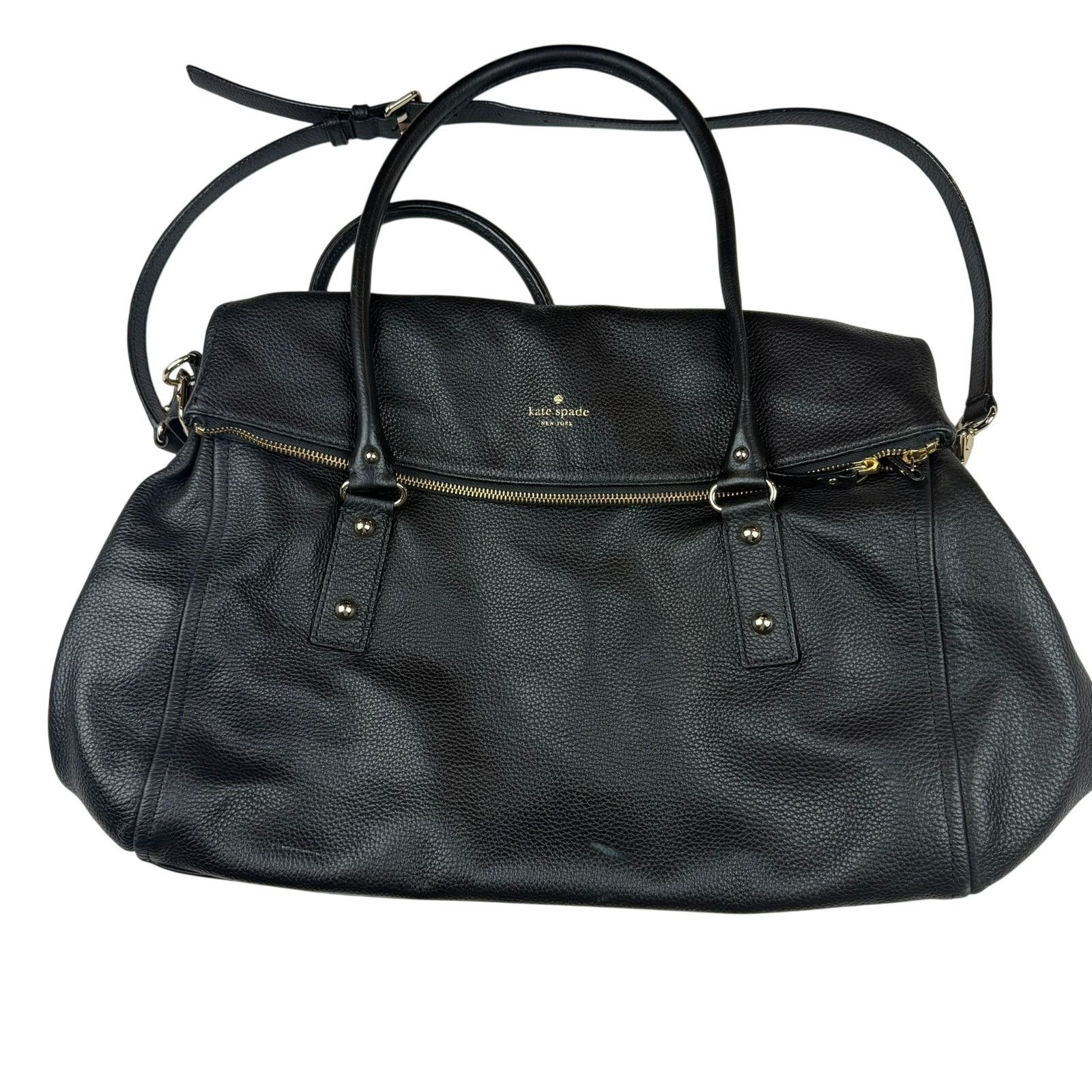 Kate Spade Kate Spade Black Leather Satchel Shoulder Bag Size ONE SIZE - 1 Thumbnail