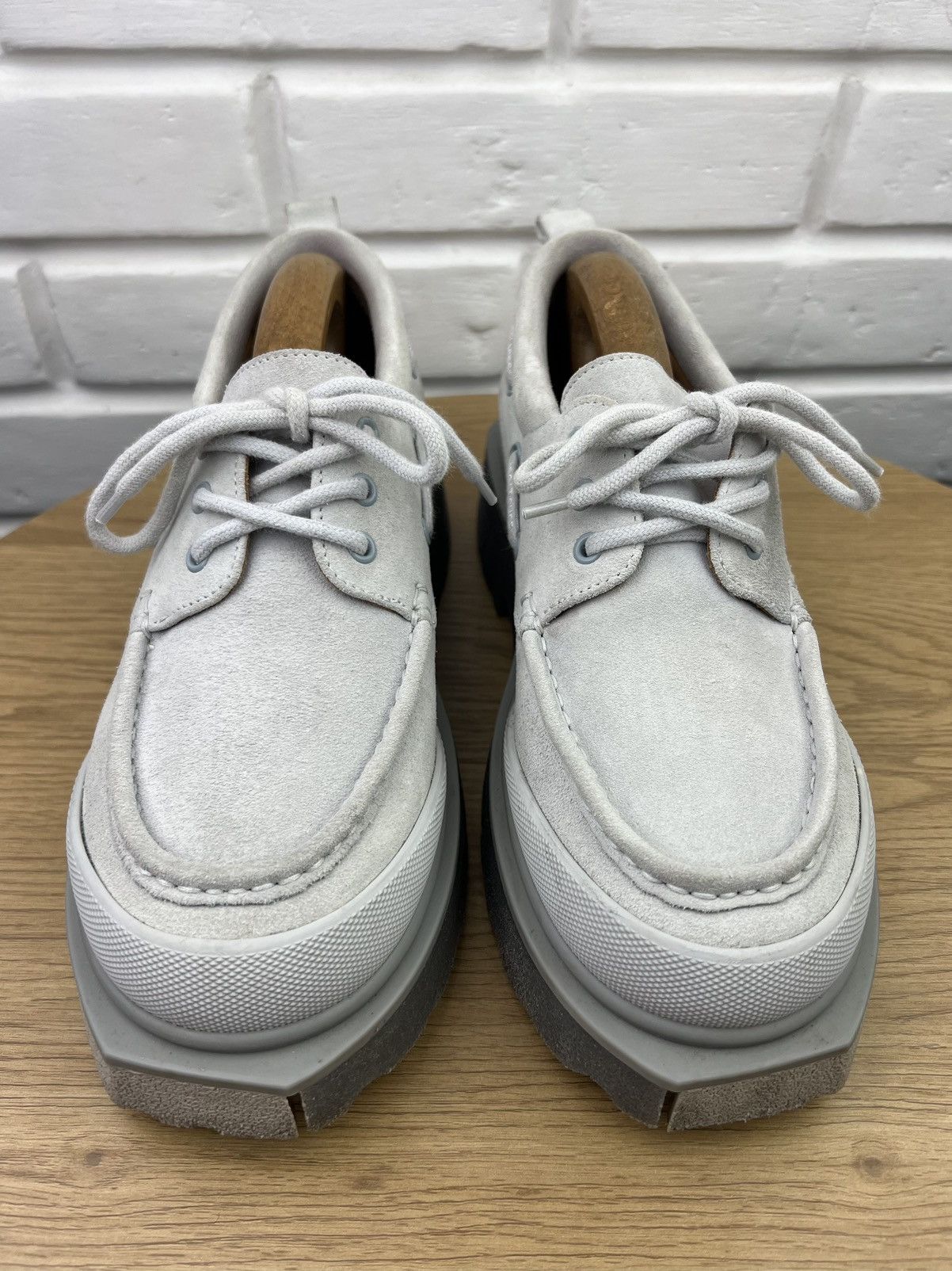 Off-White OFF-WHITE Derby Suede Boat Shoes SPONGE Rubber Sole Gray Size US 8 / EU 41 - 5 Thumbnail
