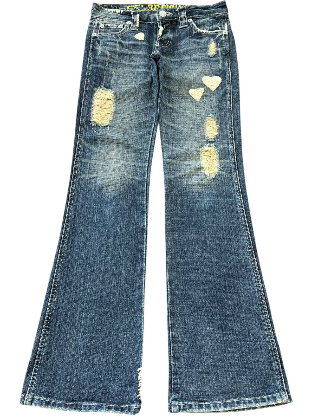 Hysteric Glamour Vintage Japanese Brand Low Rise Distress Flare Jeans Size 29" - 1 Thumbnail