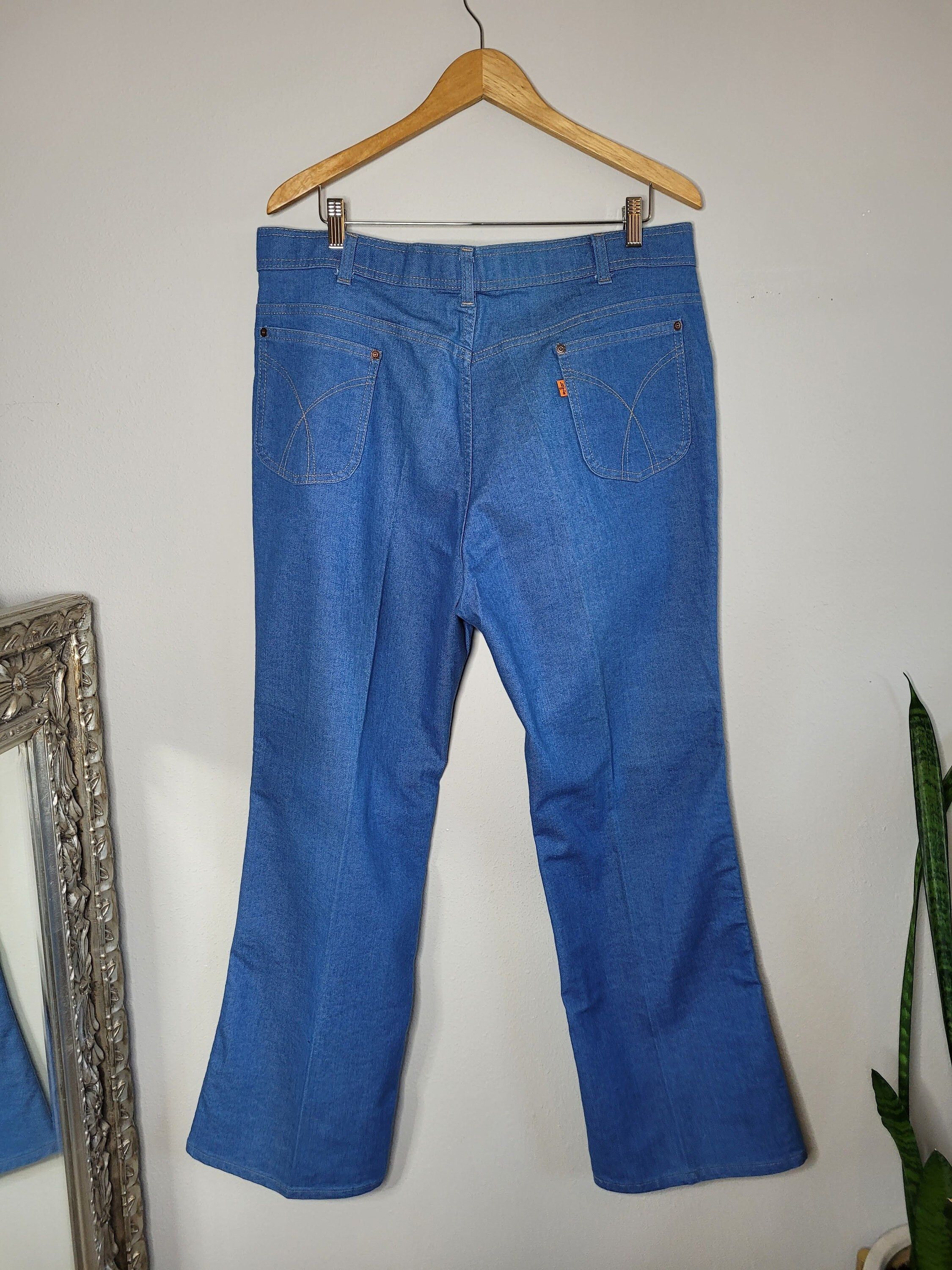 80s Orange Tab For Men With A Skosh More Room Flared Jeans