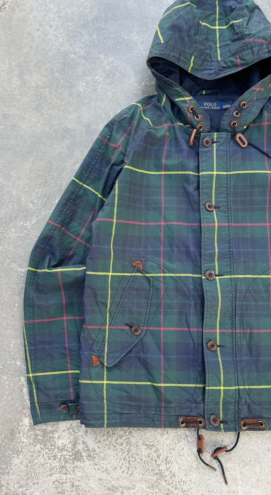 Polo Ralph Lauren 🔥POLO RALPH LAUREN TRIM LEATHER FLANNEL JACKET WITH HOODIE Size US L / EU 52-54 / 3 - 7 Thumbnail